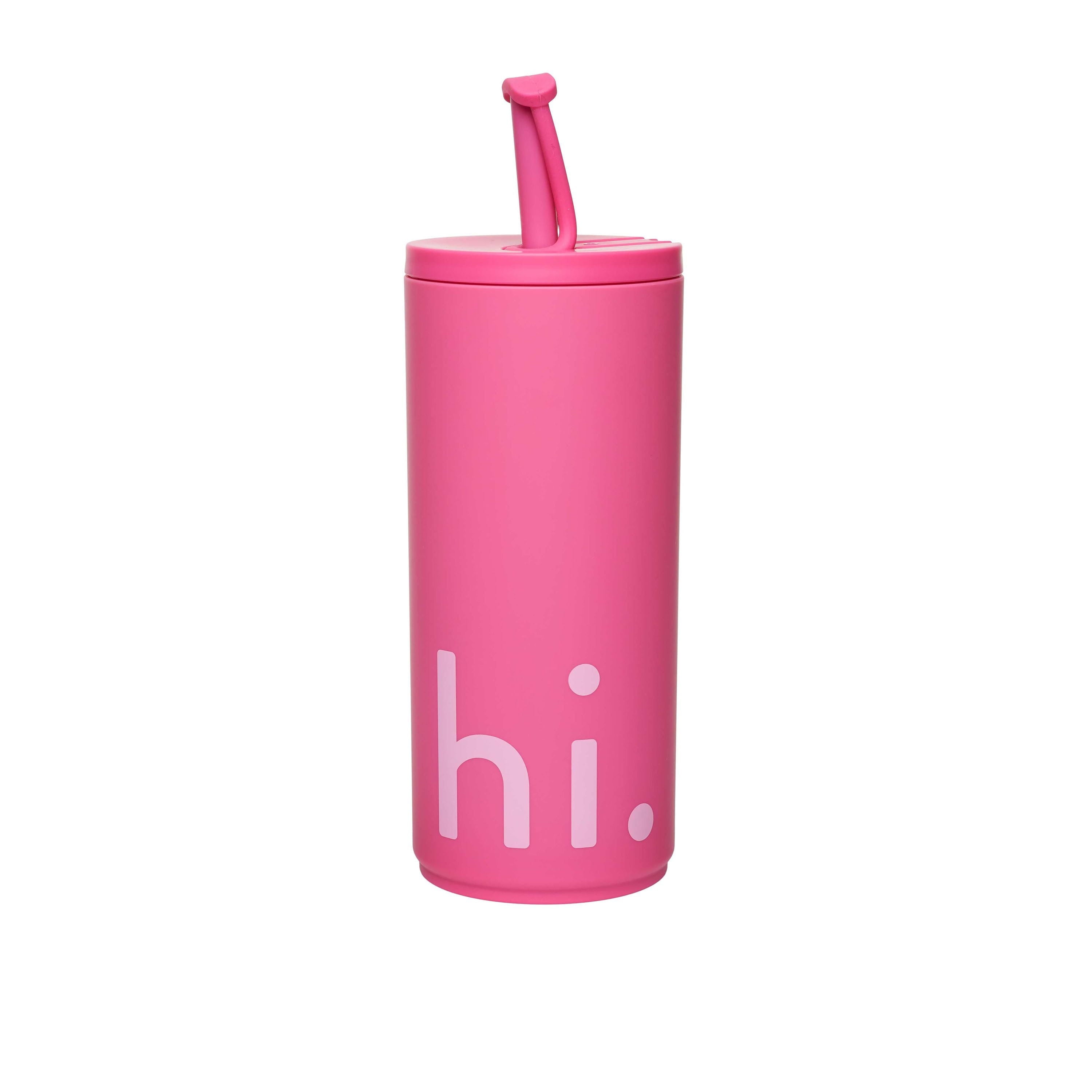 [product_category]-Design Letters Travel Straw Bottle 500 Ml, Cherry Pink-Design Letters-5710498194444-30101030CHPIHI-DES-2