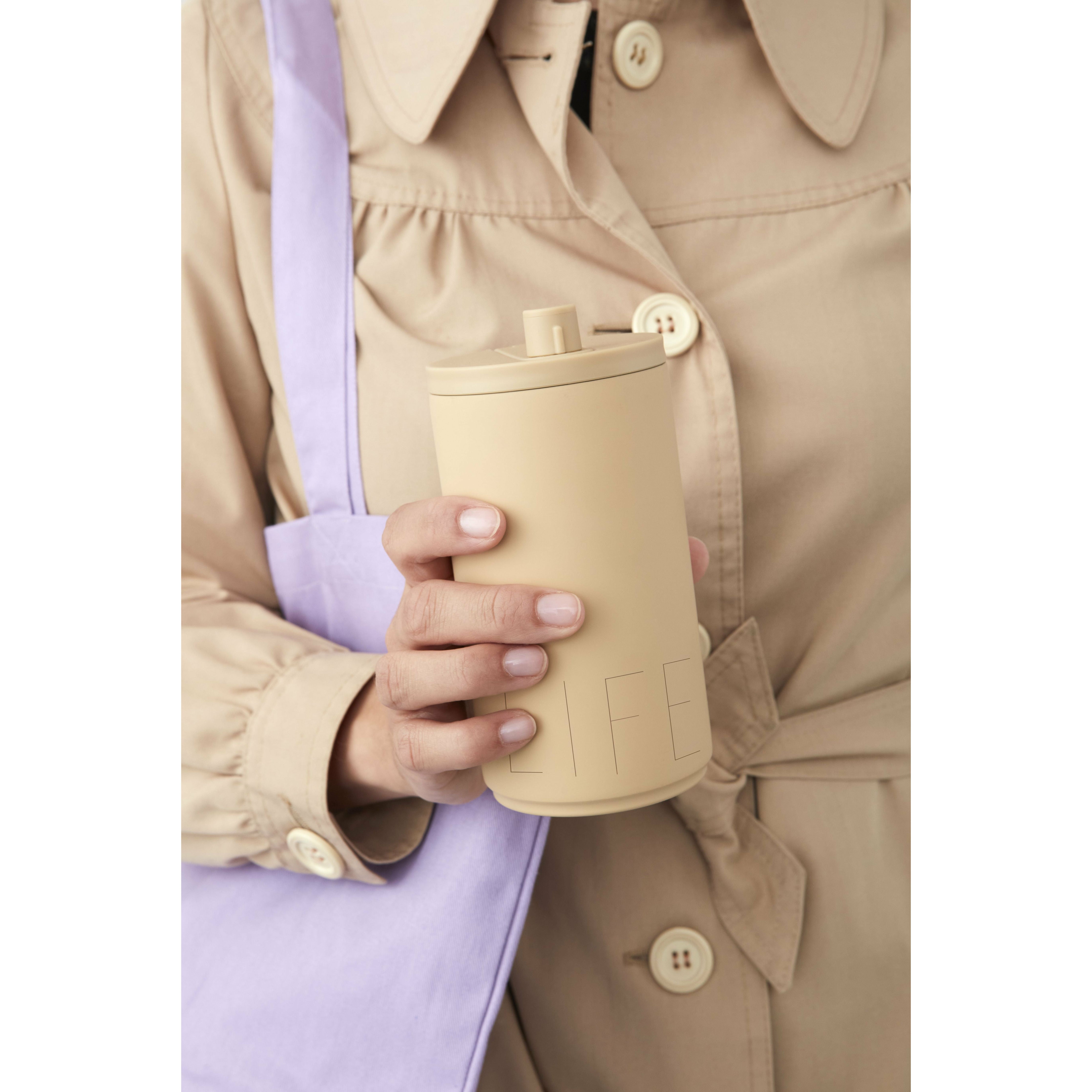 Lettres de conception Travel Thermo Cher 350 ml, beige