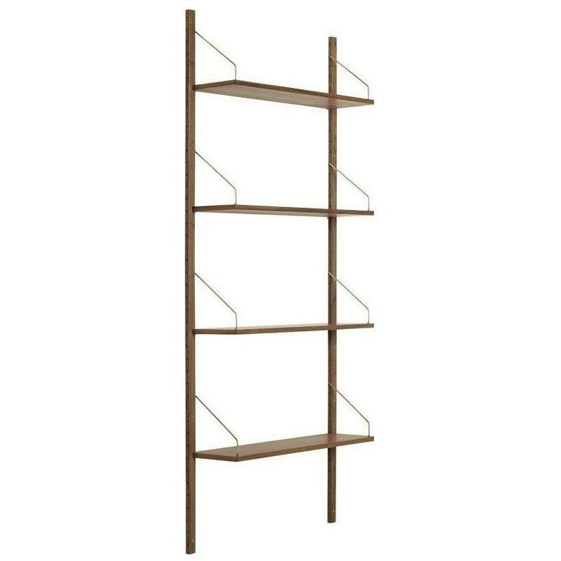 DK3 Royal System Shelf Walnut Hiled / Brass, 30x83x204 cm