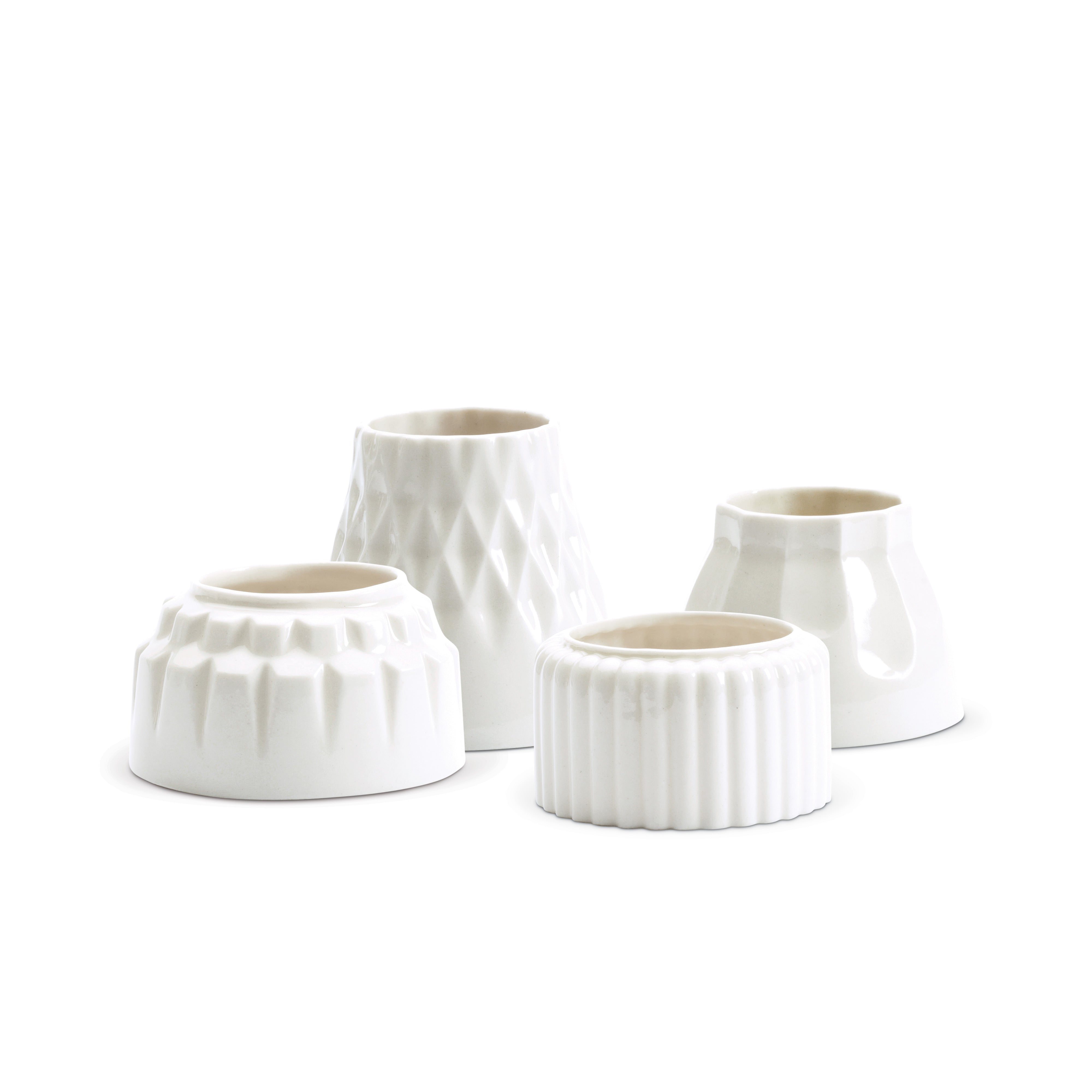 [product_category]-Dottir Alba Flock Votive 4 Candle Holder, White-Dottir-5712466006308-12914-DOT-1