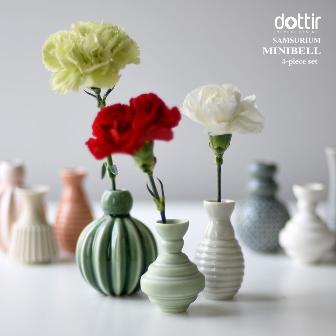 [product_category]-Dottir Samsurium Minibell Vase Set, Blue/Grey-Dottir-5712466005004-15901-DOT-5