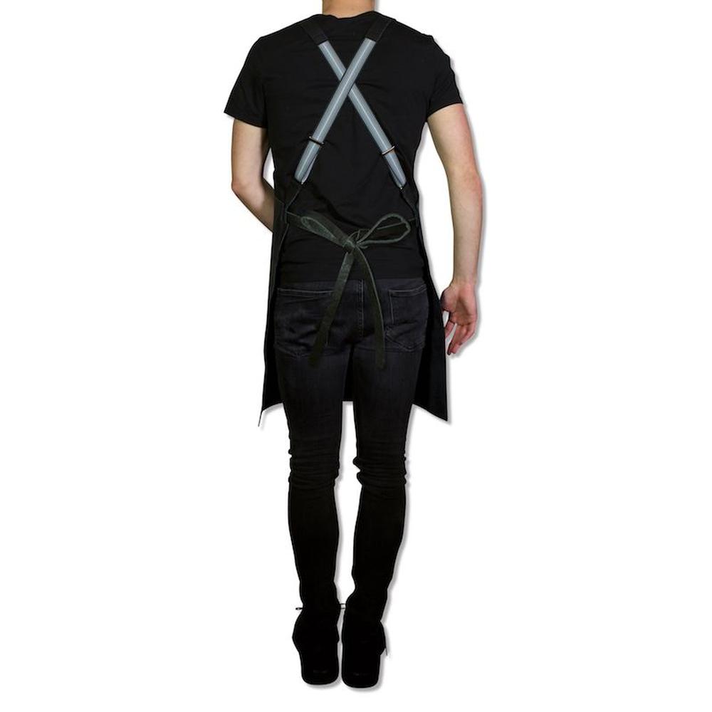 Dutchdeluxes Apron With Suspenders, Black