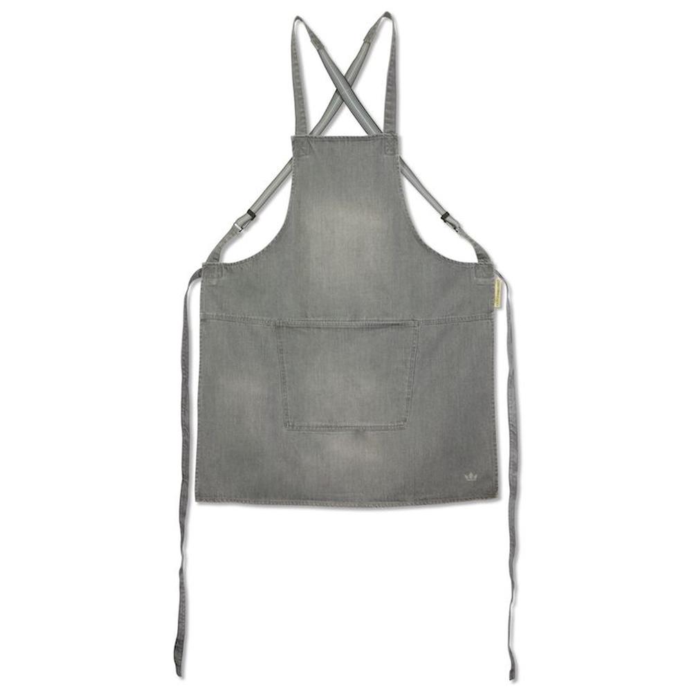 Dutchdeluxes Apron With Suspenders, Grey