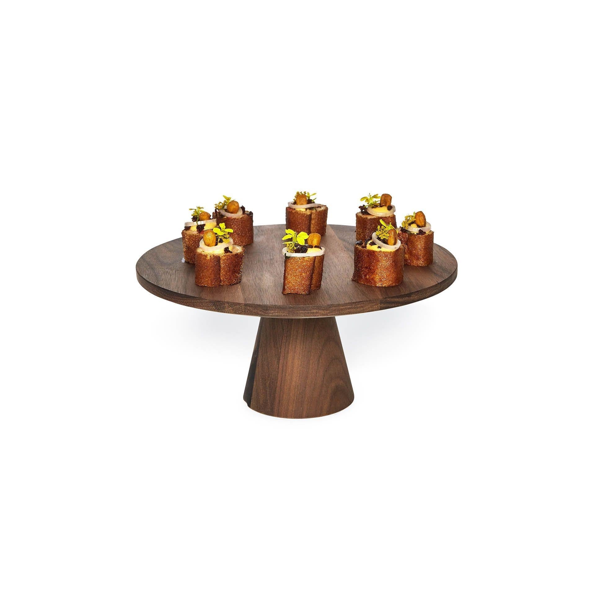 Dutchdeluxes Cake Stand Walnut, ø 25 Cm