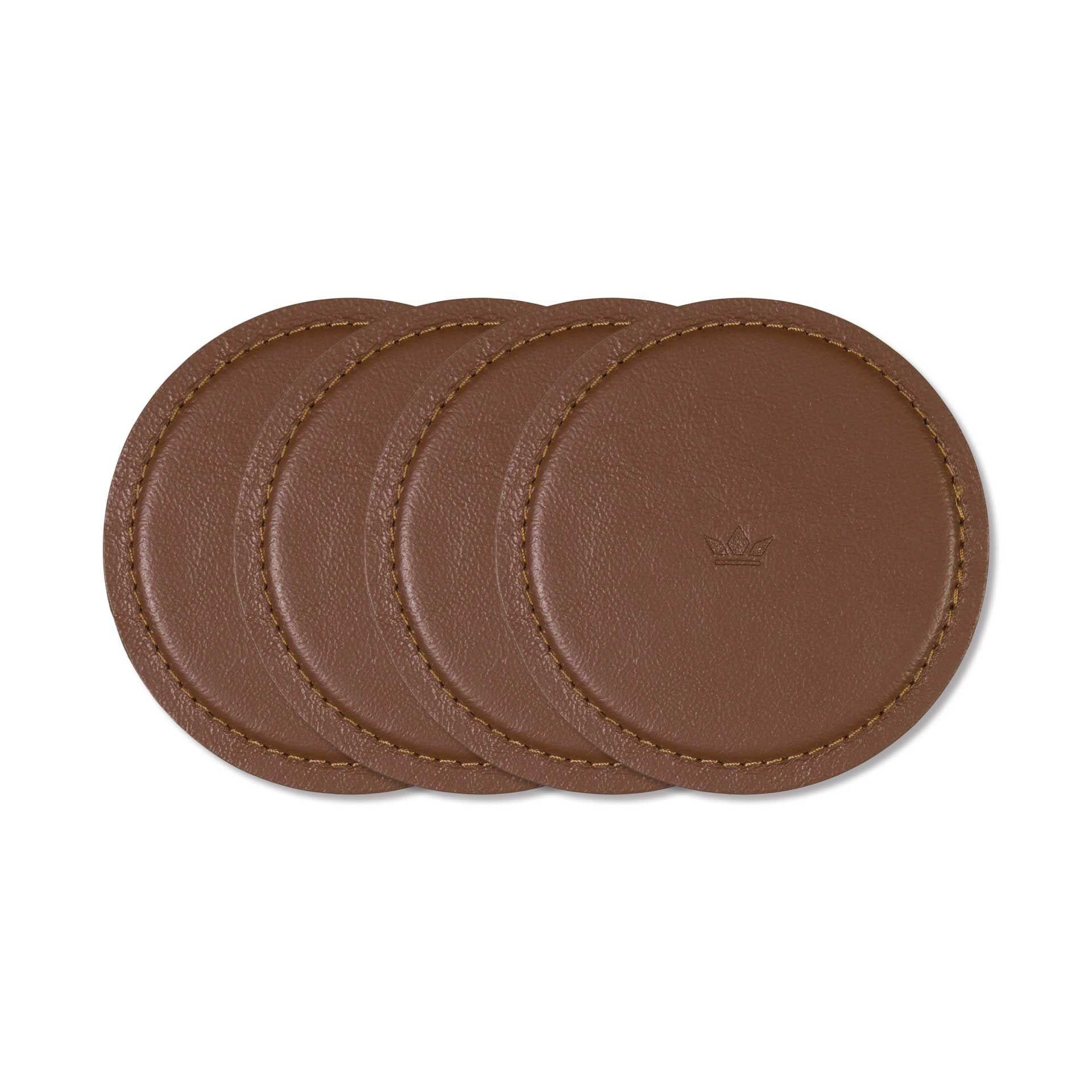 [product_category]-Dutchdeluxes Coaster Set Of 4, Brown-Dutchdeluxes-8718885435900-4P-CC-CB-DUT-1