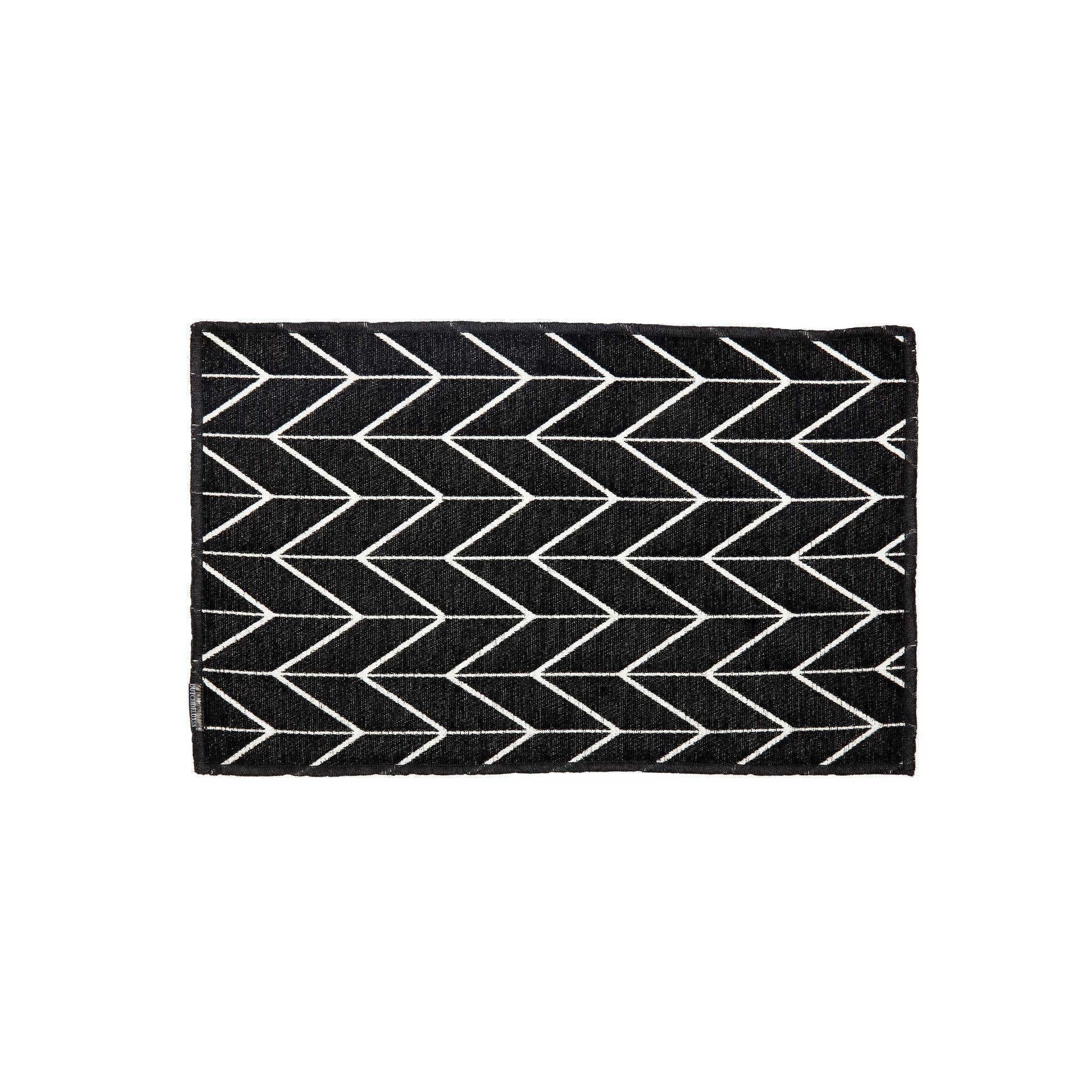 Dutchdeluxes Plawemat Set de 4 Black & White, Herringbone