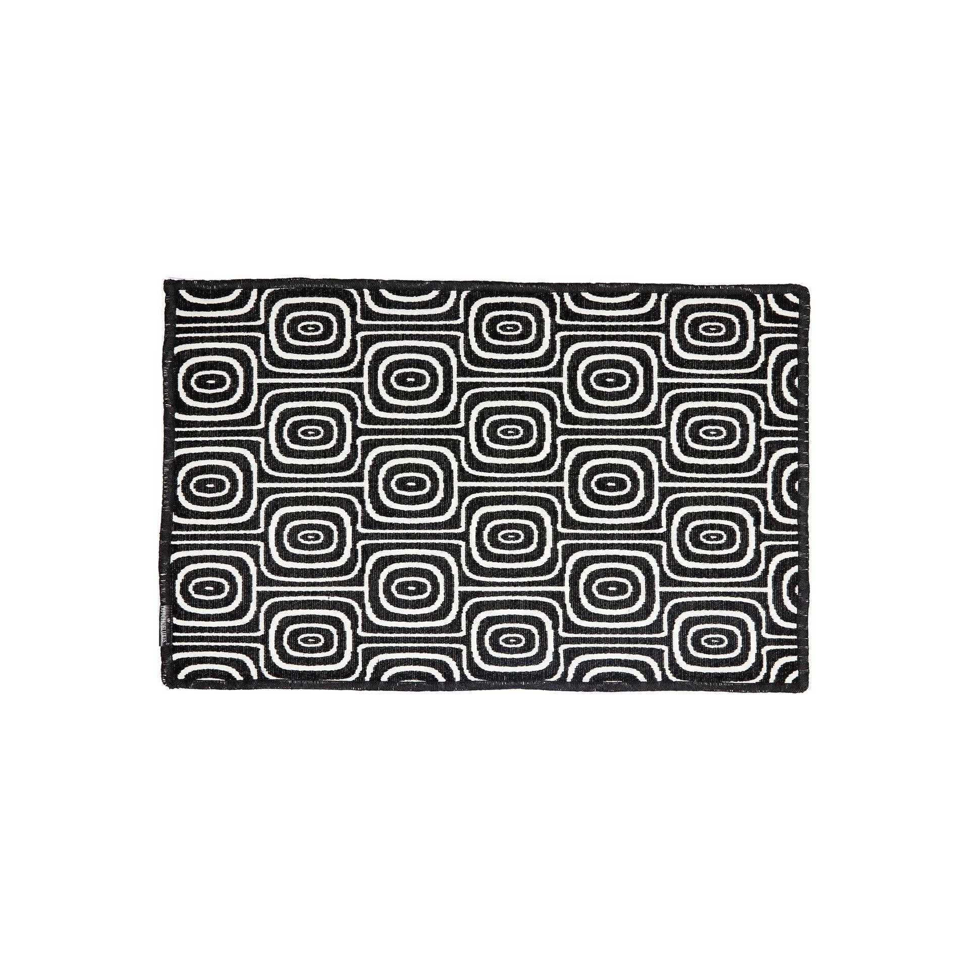 Dutchdeluxes Plawemat Set of 4 Black & White, Monkey Eyes