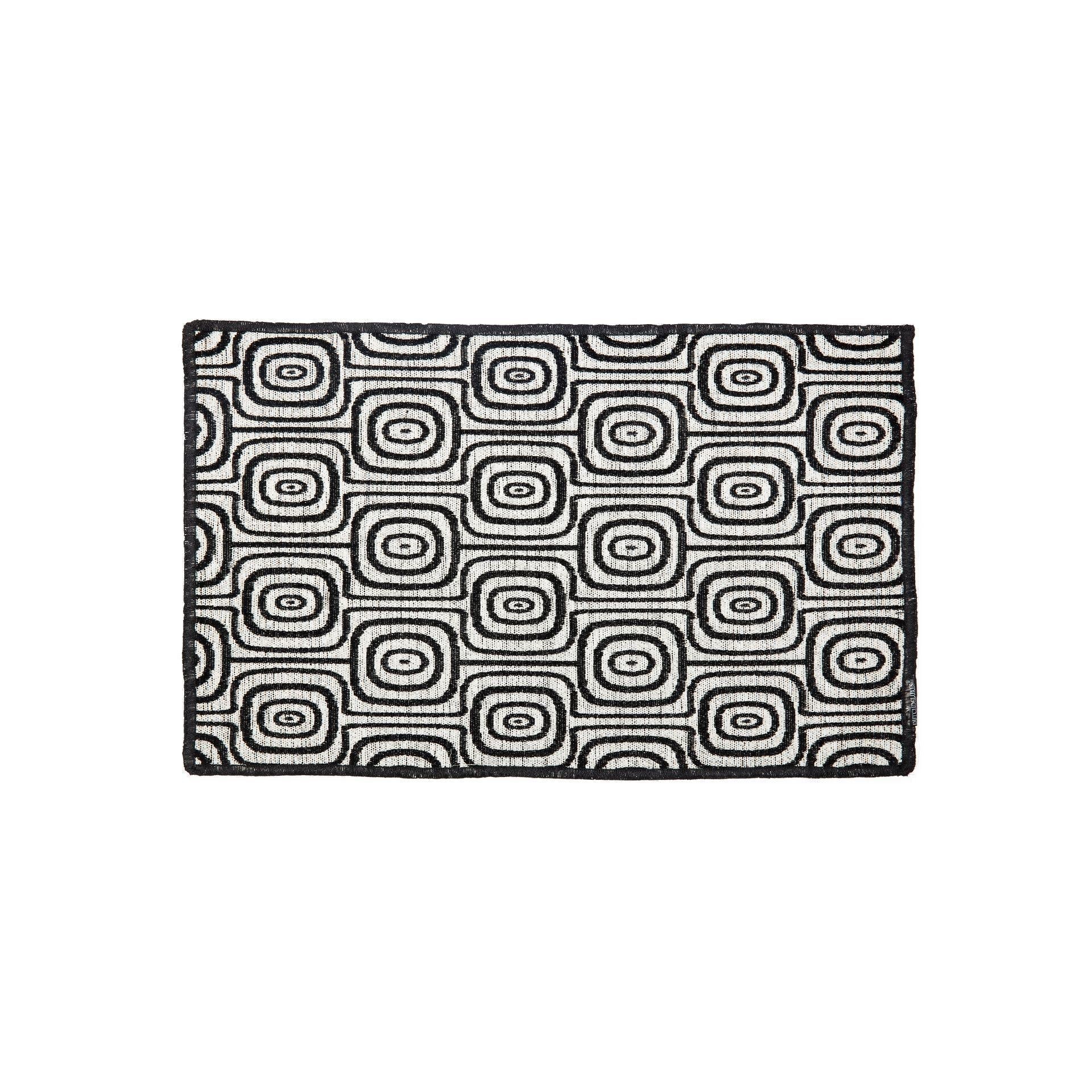 Dutchdeluxes Plawemat Set of 4 Black & White, Monkey Eyes