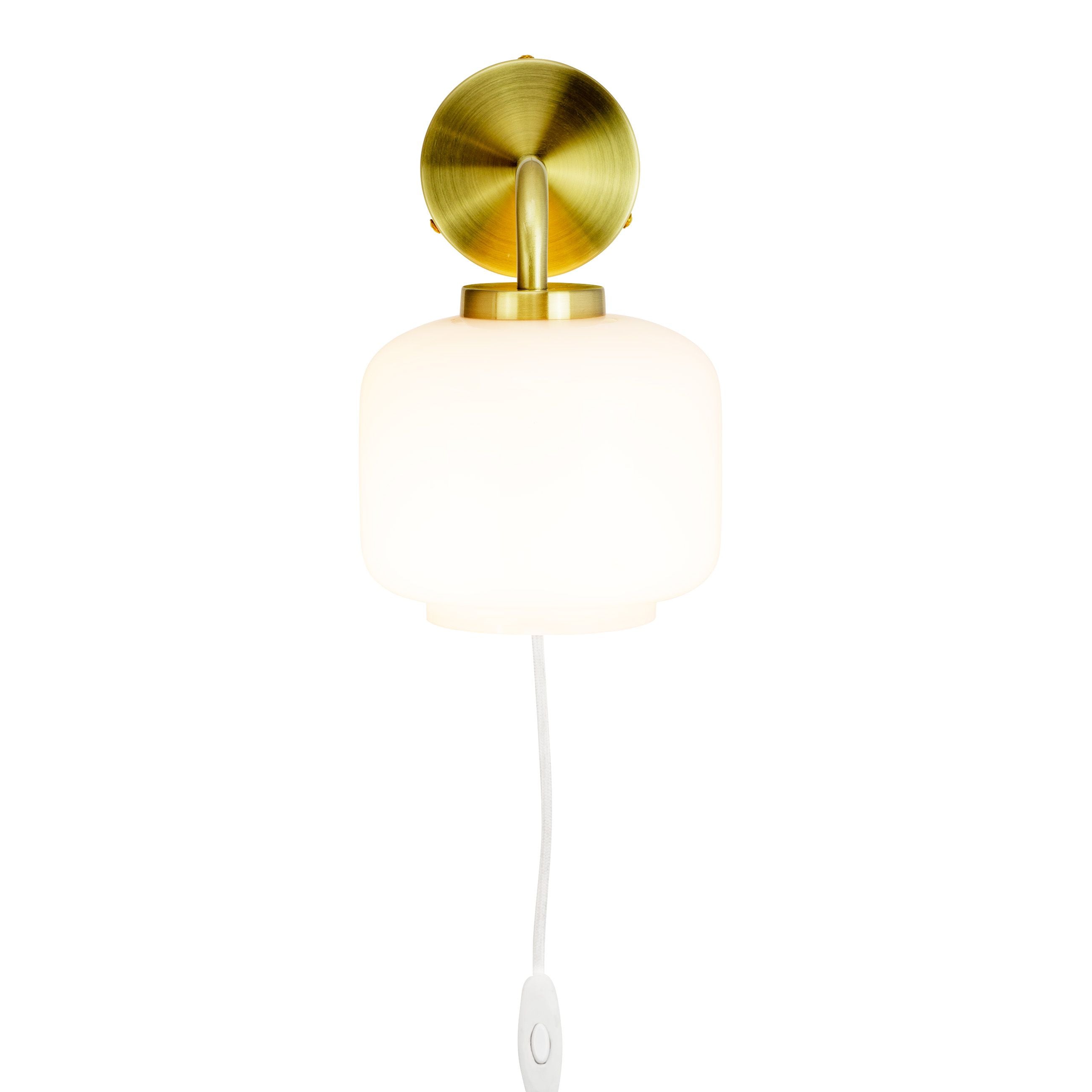 [product_category]-Dyberg Larsen Arp D15 Wall Lamp, Opal/Brass-Dyberg Larsen-5704709082538-8253-DYB-1