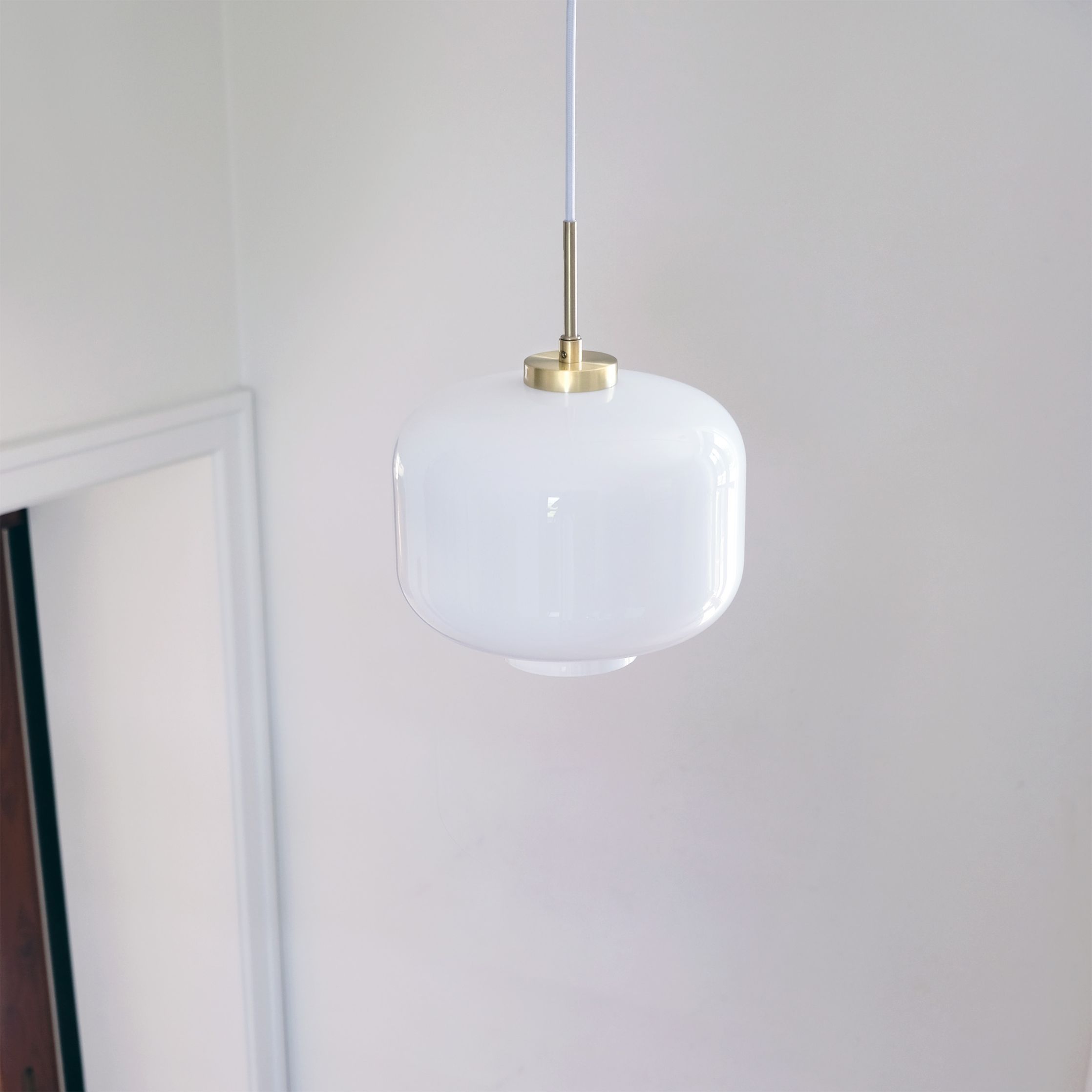 Dyberg Larsen Arp Pendant Lamp, Opal/Brass