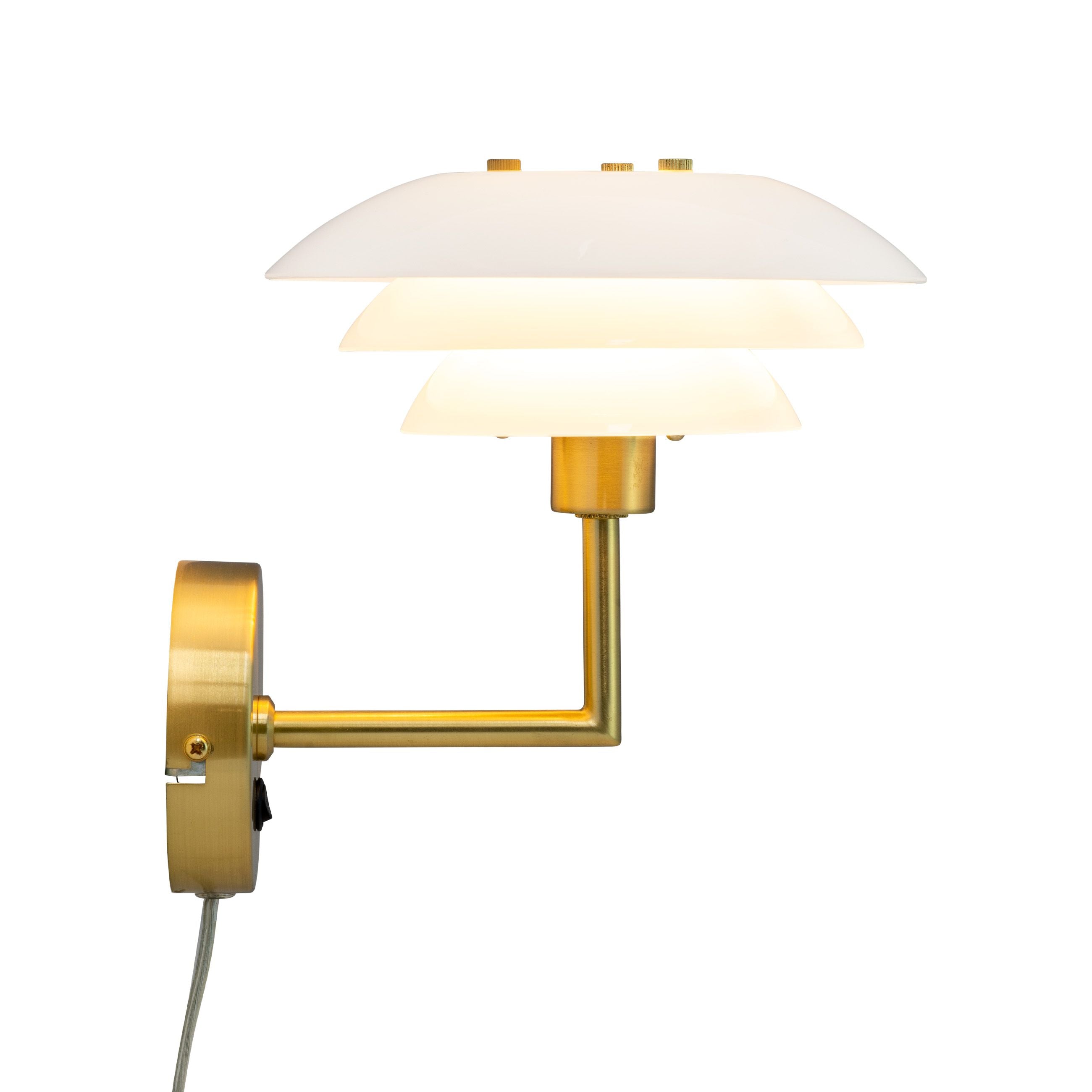 [product_category]-Dyberg Larsen Dl20 Wall Lamp, Brass/Opal-Dyberg Larsen-5704709082095-8209-DYB-4