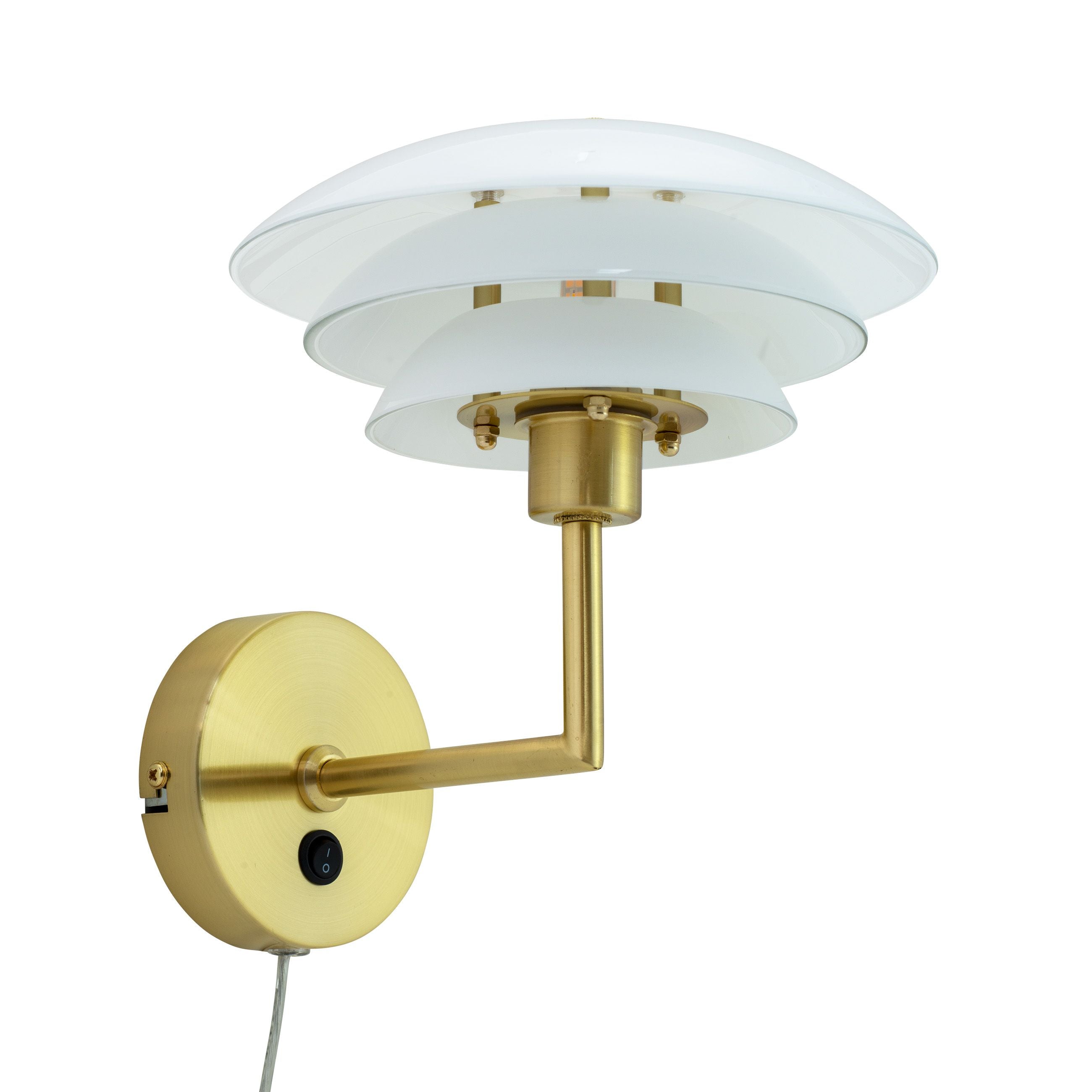 [product_category]-Dyberg Larsen Dl20 Wall Lamp, Brass/Opal-Dyberg Larsen-5704709082095-8209-DYB-6