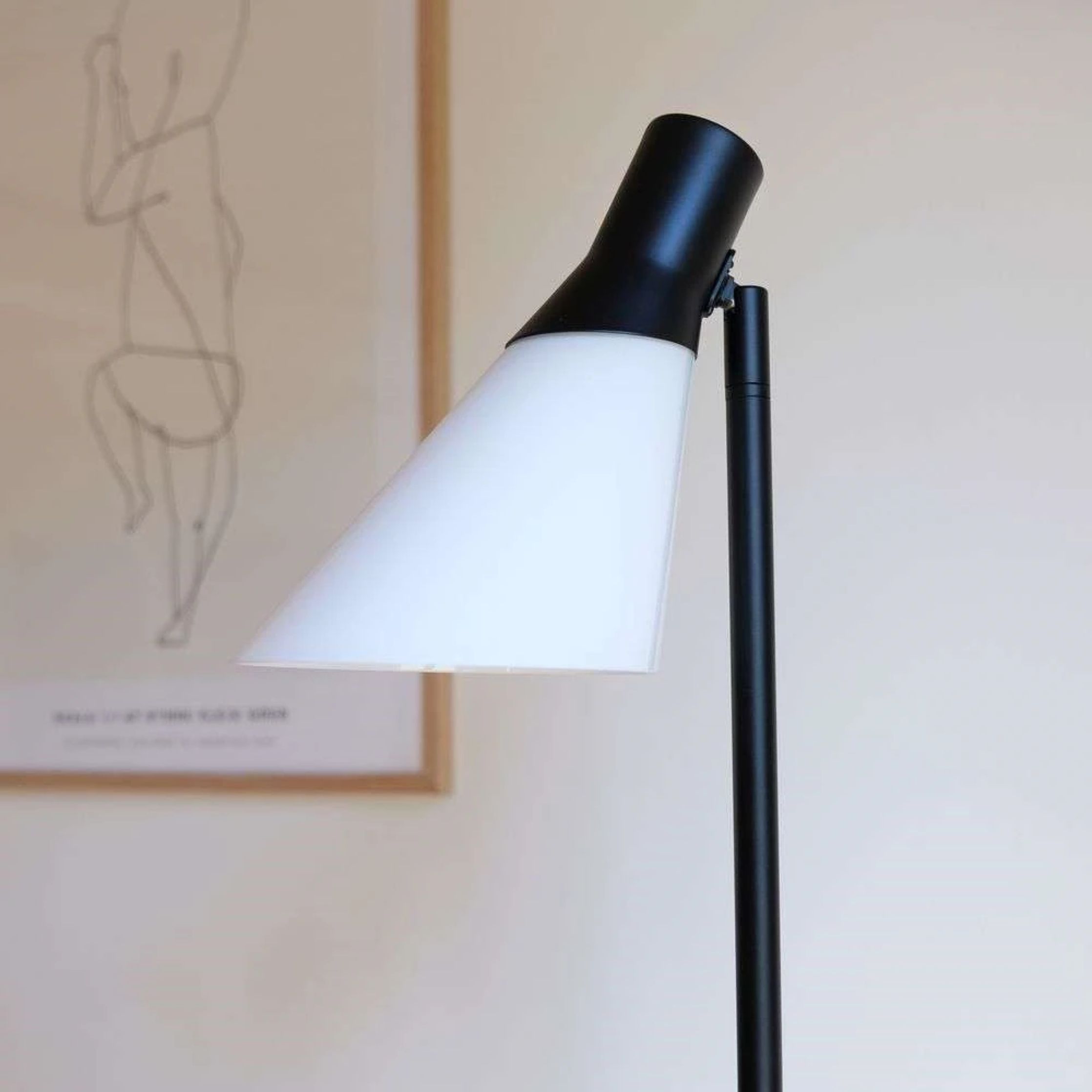 Dyberg Larsen Gent Stofflampe, Opal/Mattschwarz