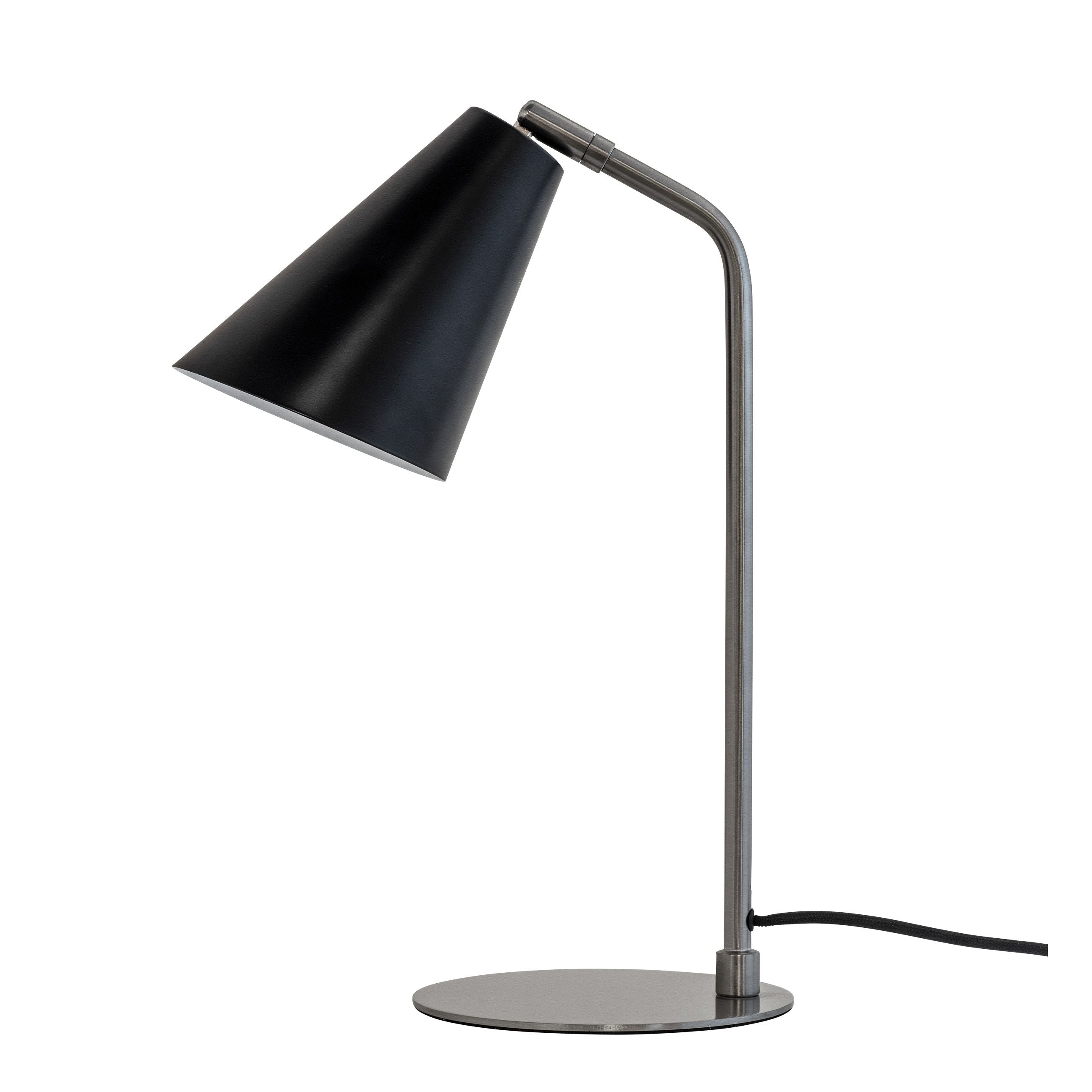 [product_category]-Dyberg Larsen Oswald Table Lamp, Black/Steel-Dyberg Larsen-5704709072706-7270-DYB-1