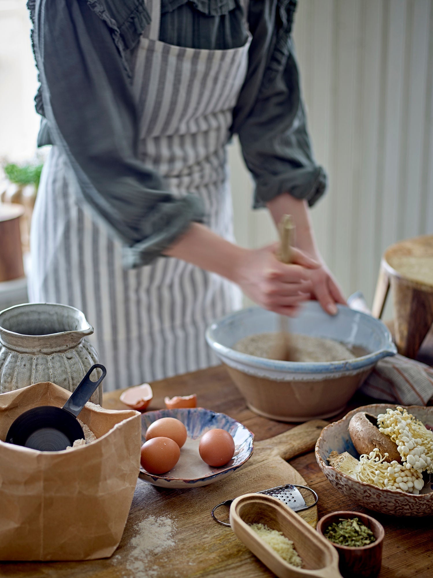 Blowmingville Evora Baking Bowl, nature, grès