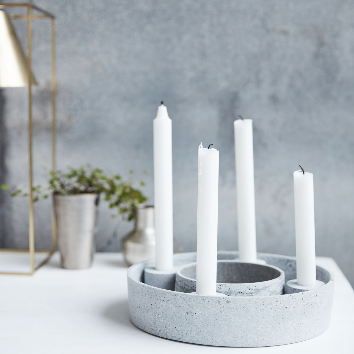 House Doctor Candle Stand, Hd the Ring, Grey