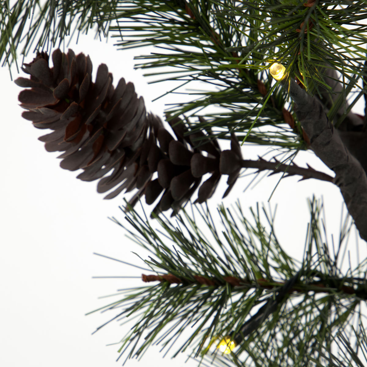 Branche de Noël du médecin de maison w. LED, hdpeuce, nature