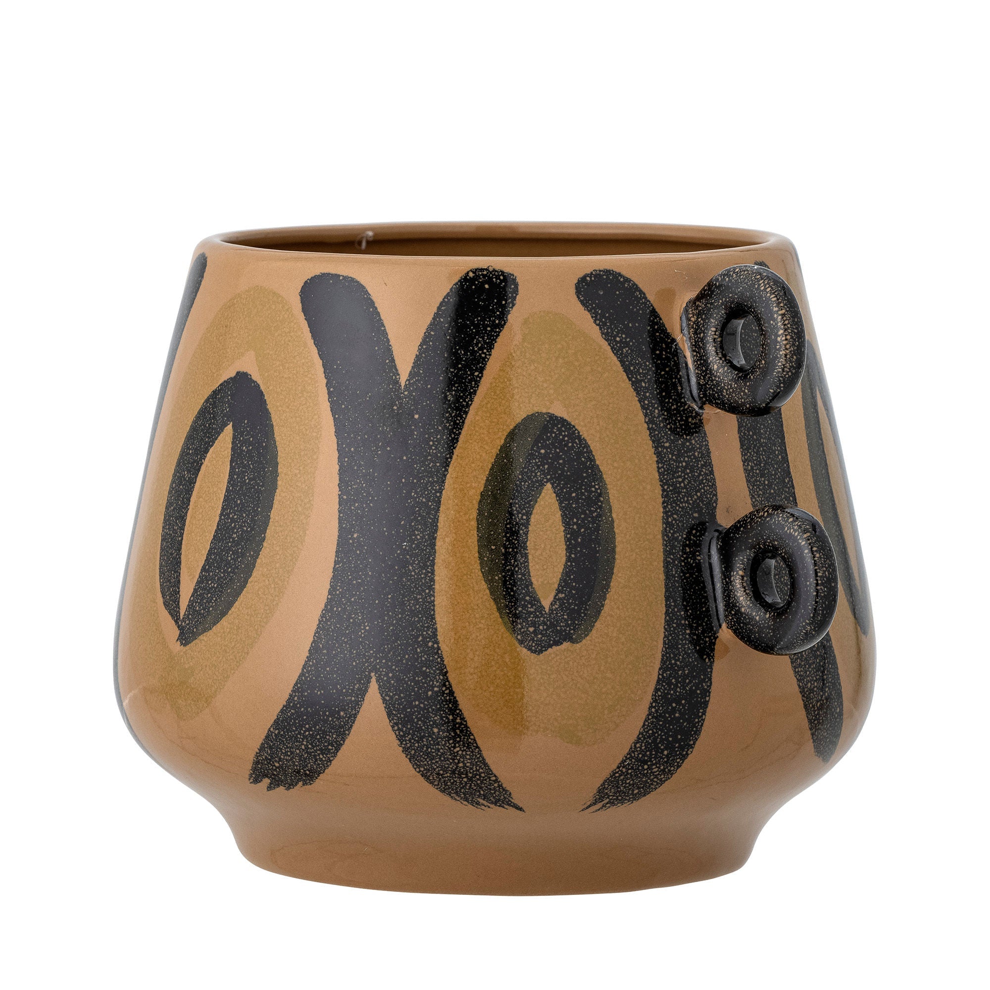 Creatieve collectie Hayan Flowerpot, bruin, steengoed