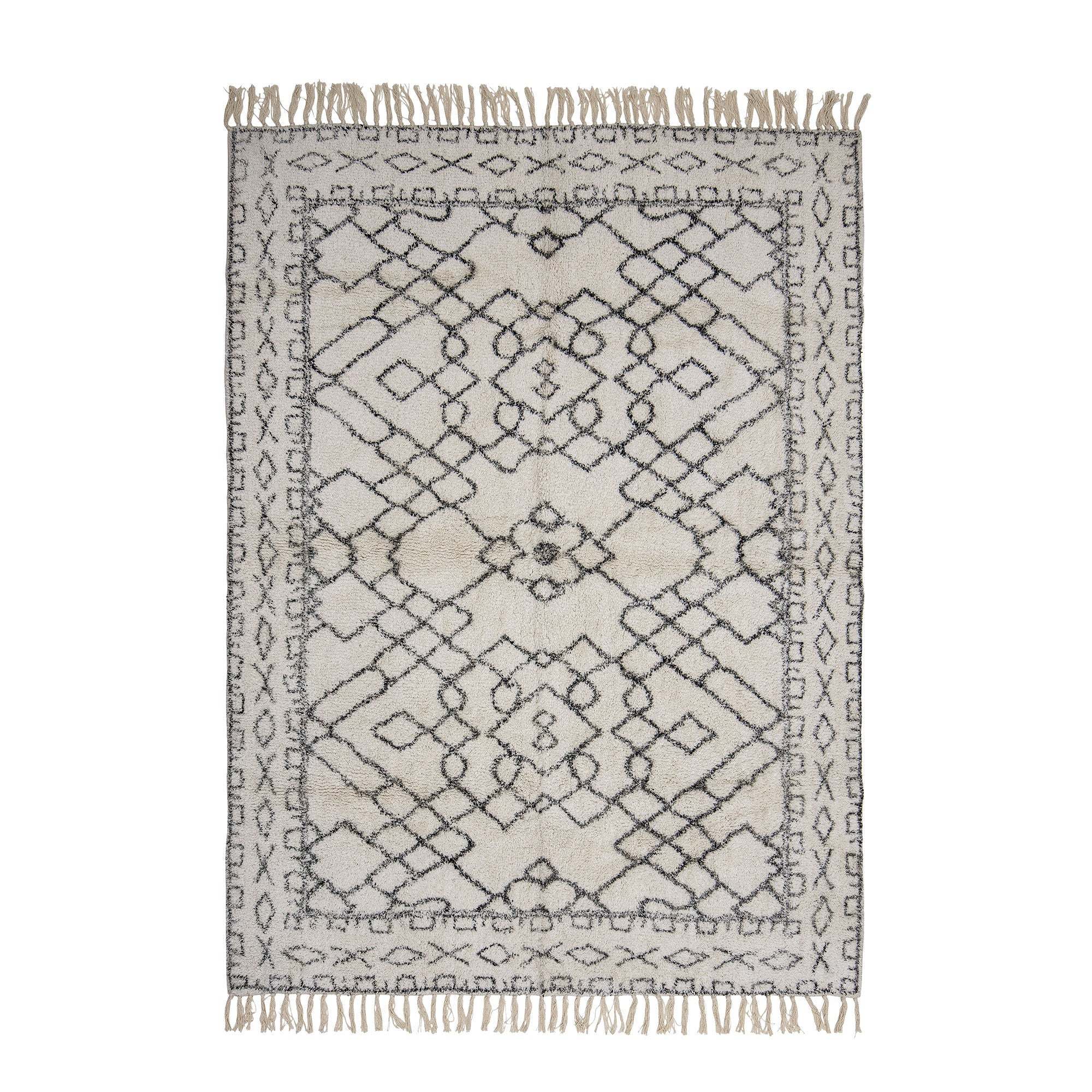 Bloomingville Jaqueline Rug, White, Cotton