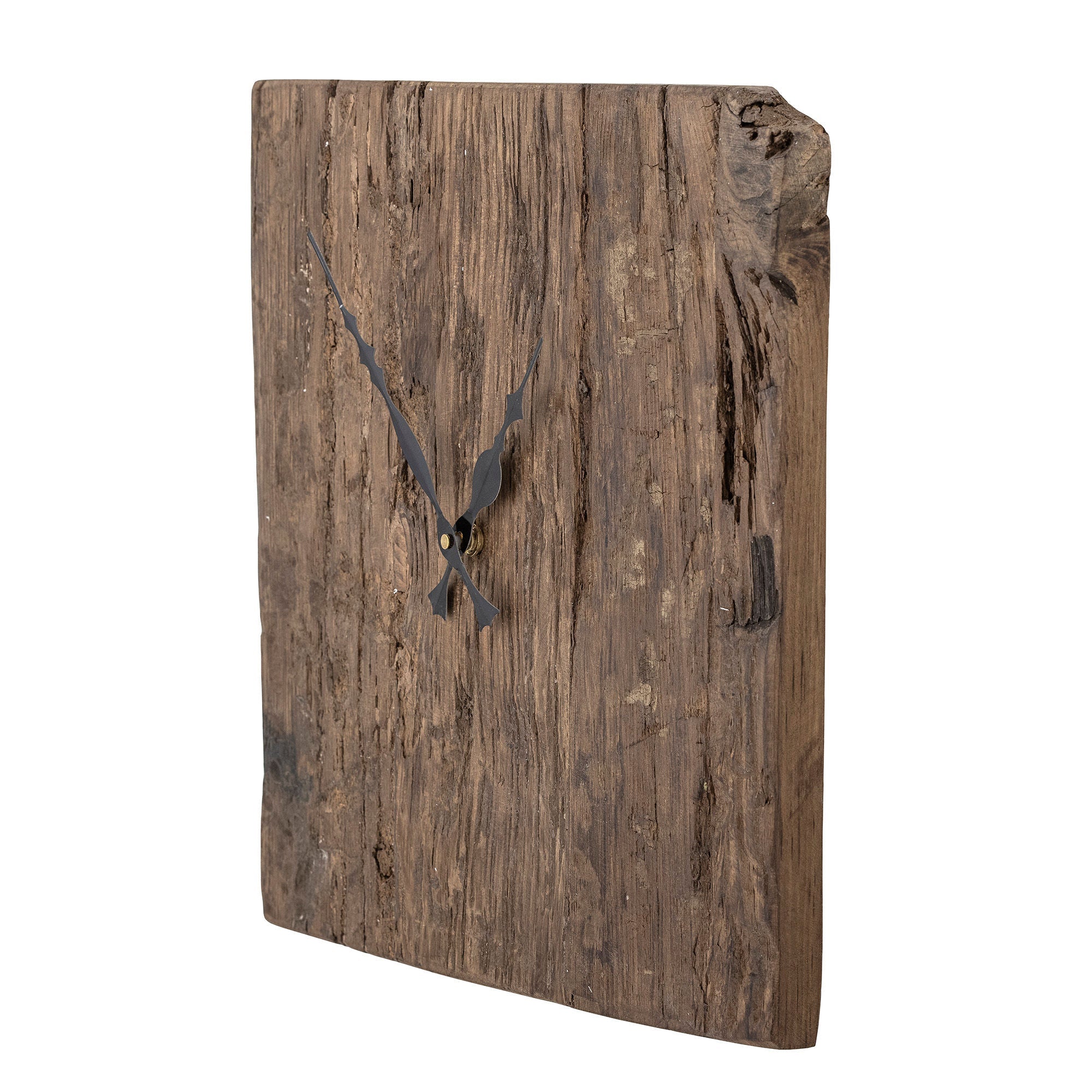 Creatieve collectie Sarai Wall Clock, Brown, teruggewonnen hout