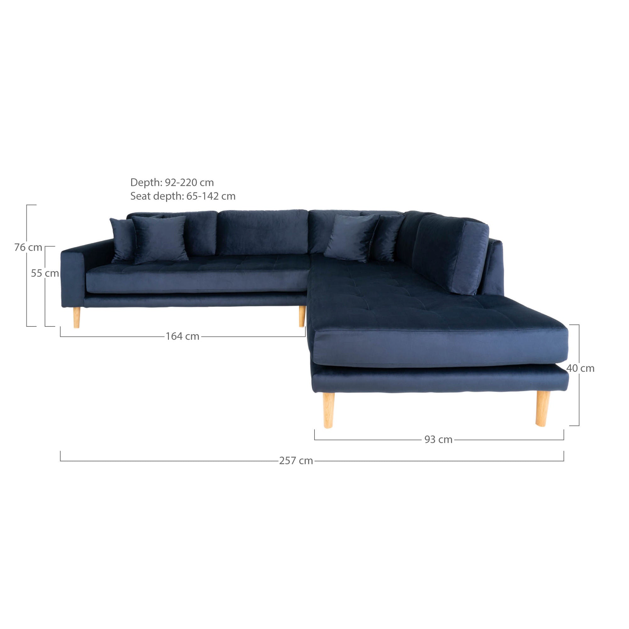 Huis Noordse Lido Corner Sofa met open uiteinde