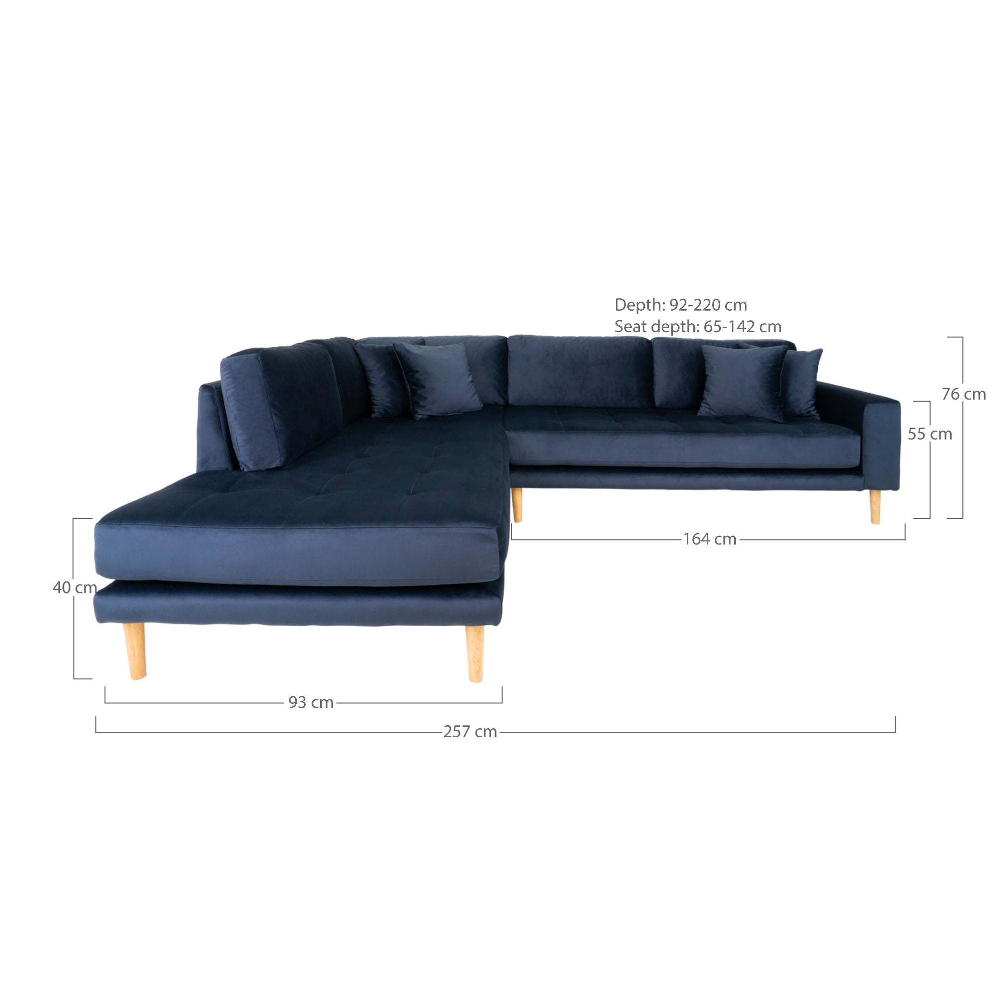 Huis Noordse Lido Corner Sofa met open uiteinde