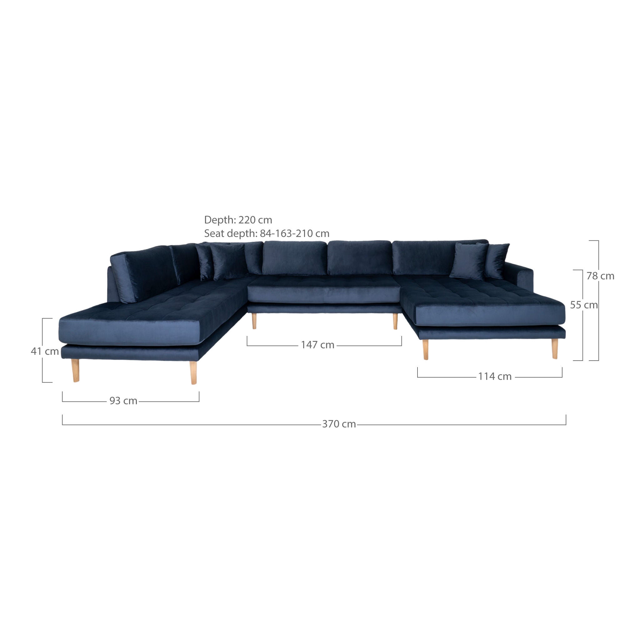 Maison nordique lido u-sofa ouverte