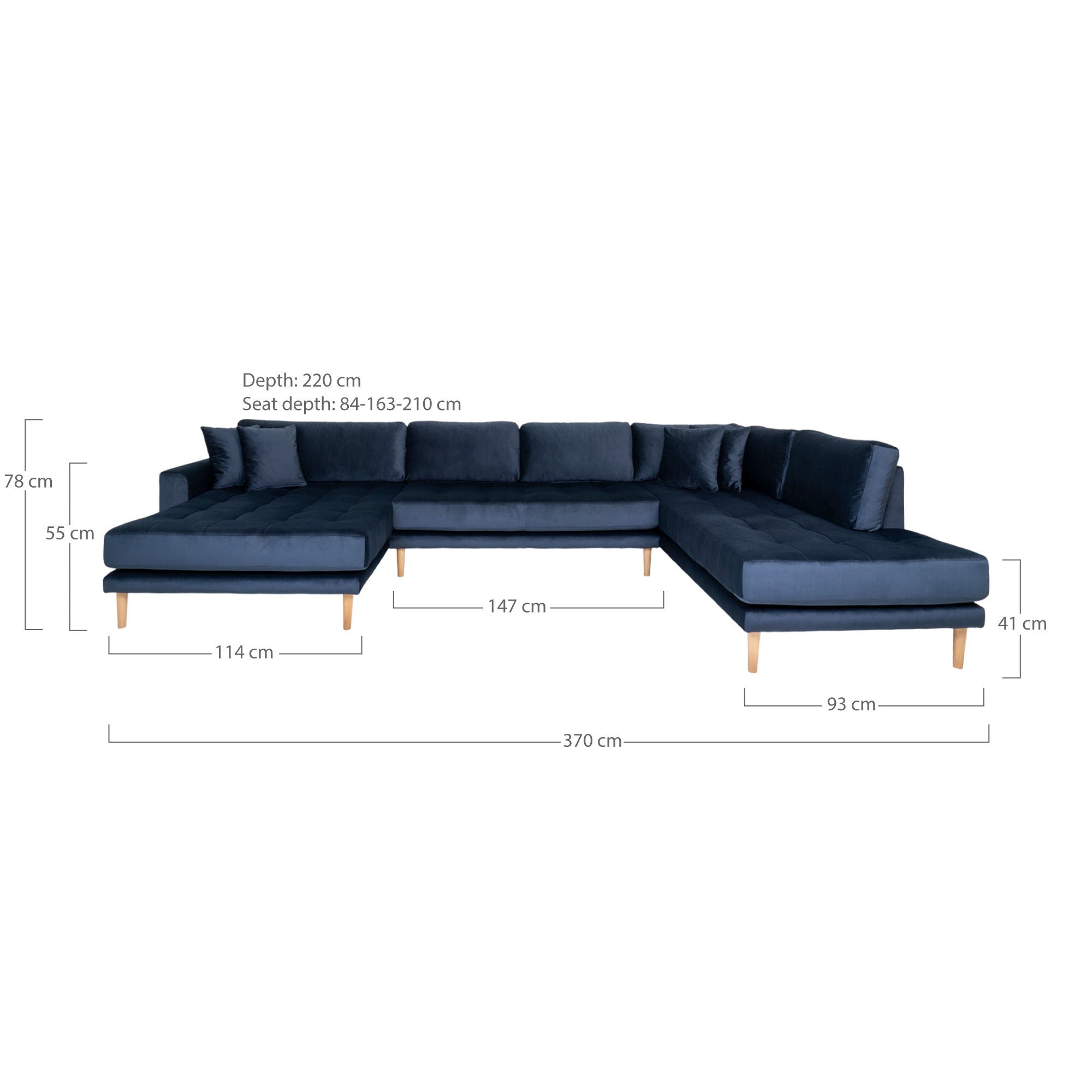 Maison nordique lido u-sofa ouverte