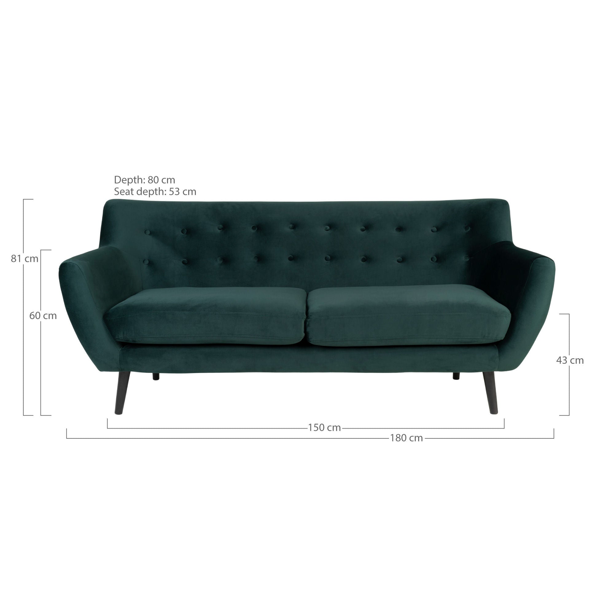 House Nordic Monte 3 Seater Sofa