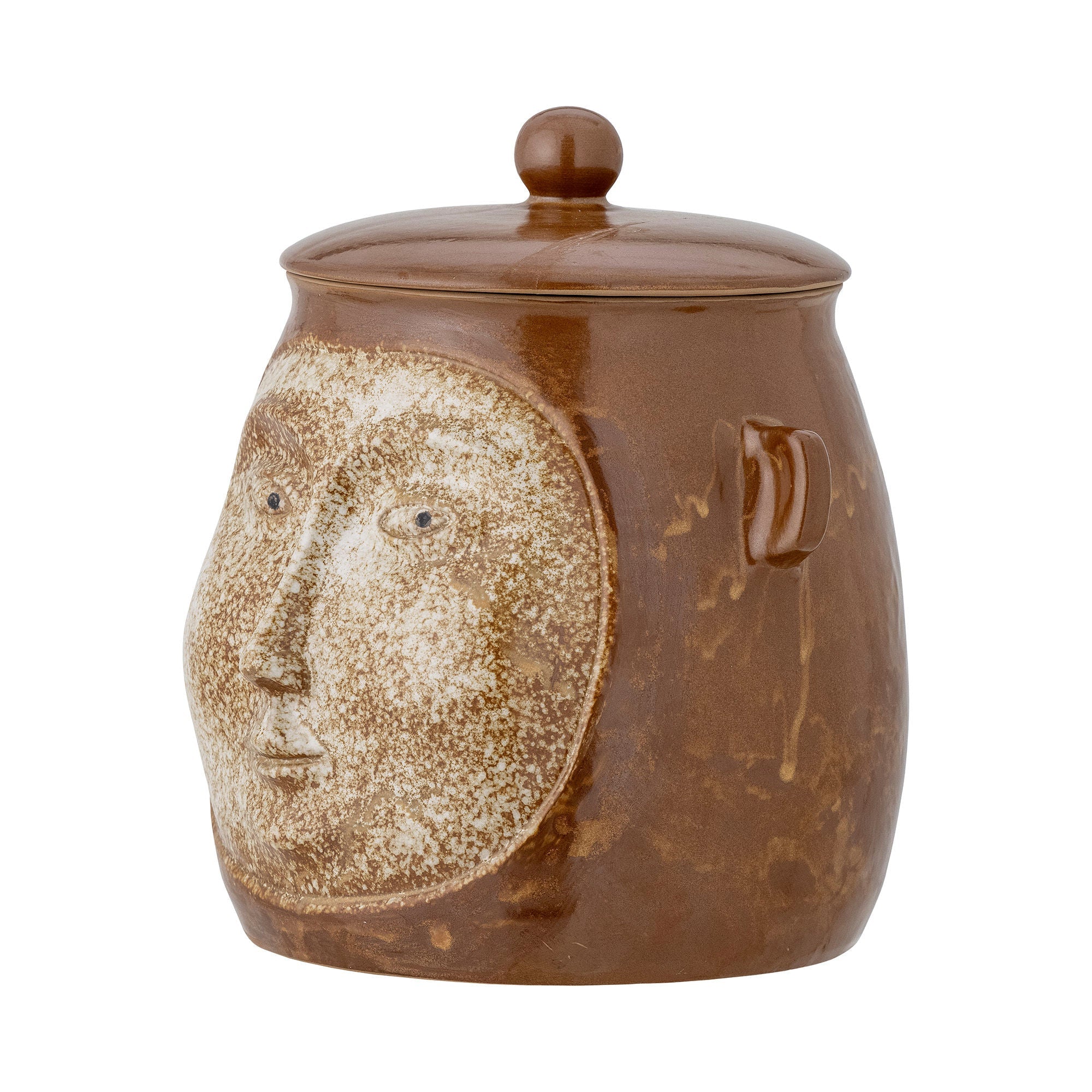 Collection créative Jar avoe avec couvercle, marron, grès