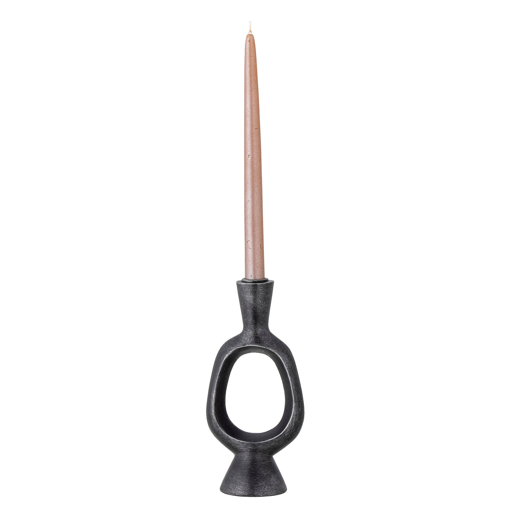 Bloomingville Bijan Candle Holder, Black, Polyresin