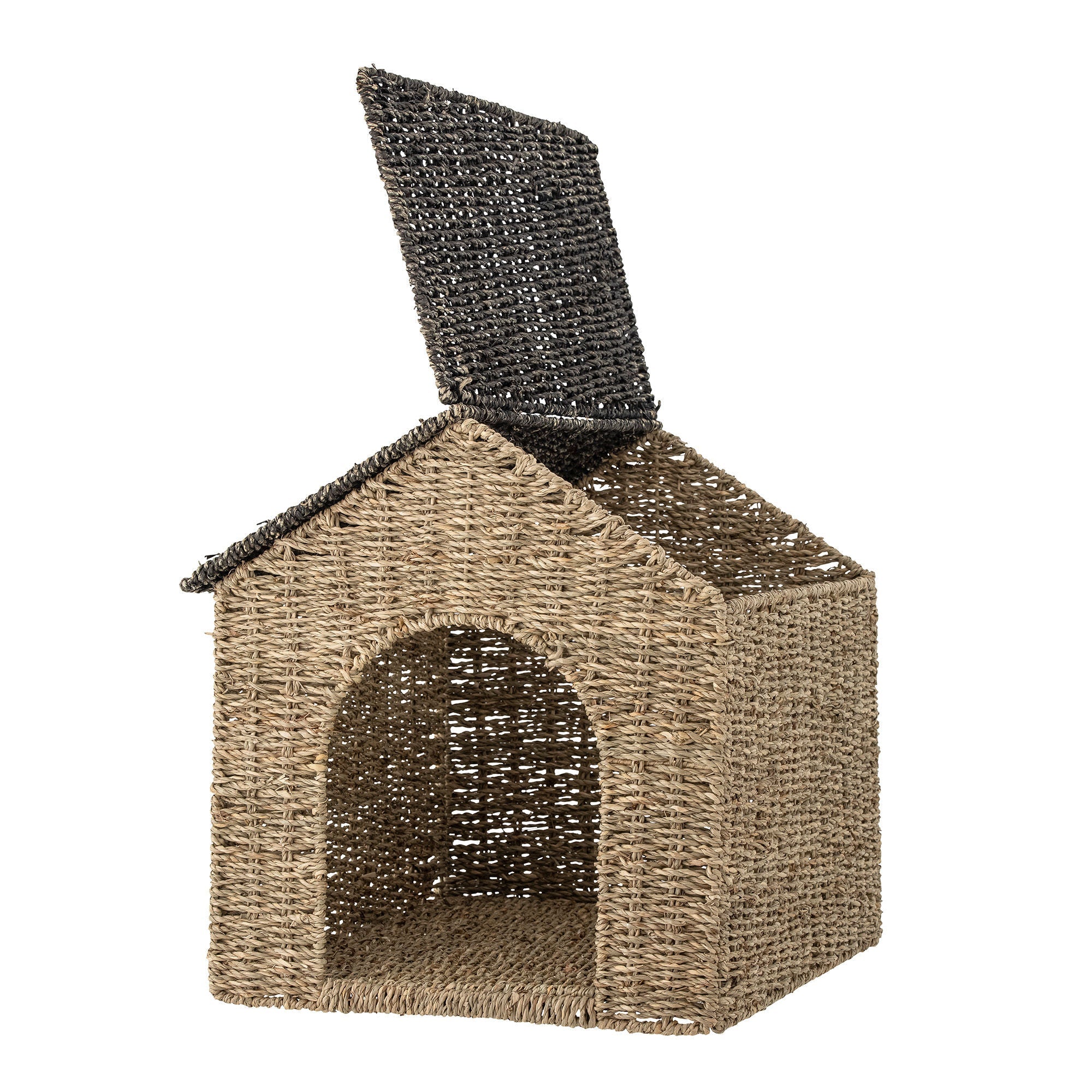 Bloomingville Mini Fredie Basket met deksel, natuur, zeegras