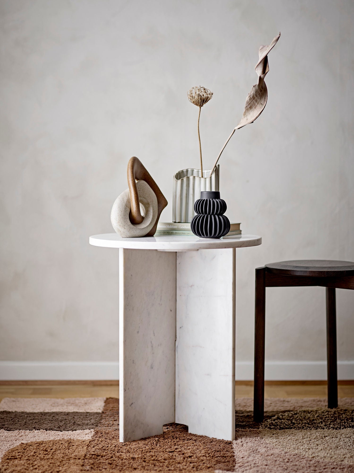 Table d'appoint de Bloomingville Jasmia, blanc, marbre