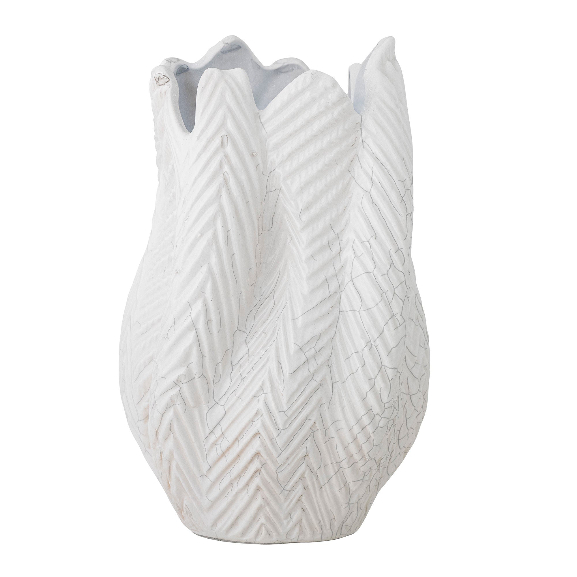 Creative Collection Besa Vase, White, Stoneware