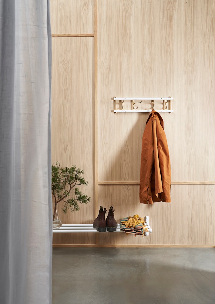 [product_category]-Essem Design Nostalgi Hat Shelf/Shoe Rack Oak/Aluminium, White-Essem Design-7392157001072-033-ESS-10