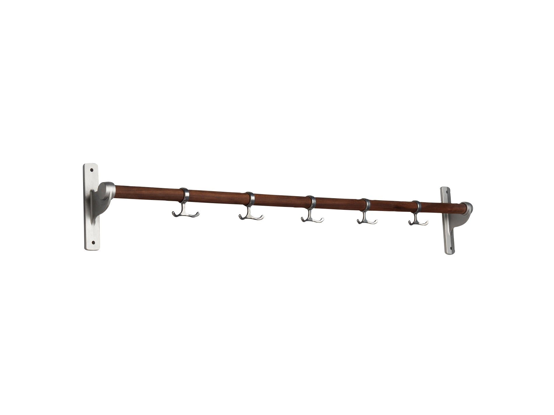 [product_category]-Essem Design Nostalgi Hook Strip, Walnut/Aluminium-Essem Design-7392157030461-080 K-ESS-1