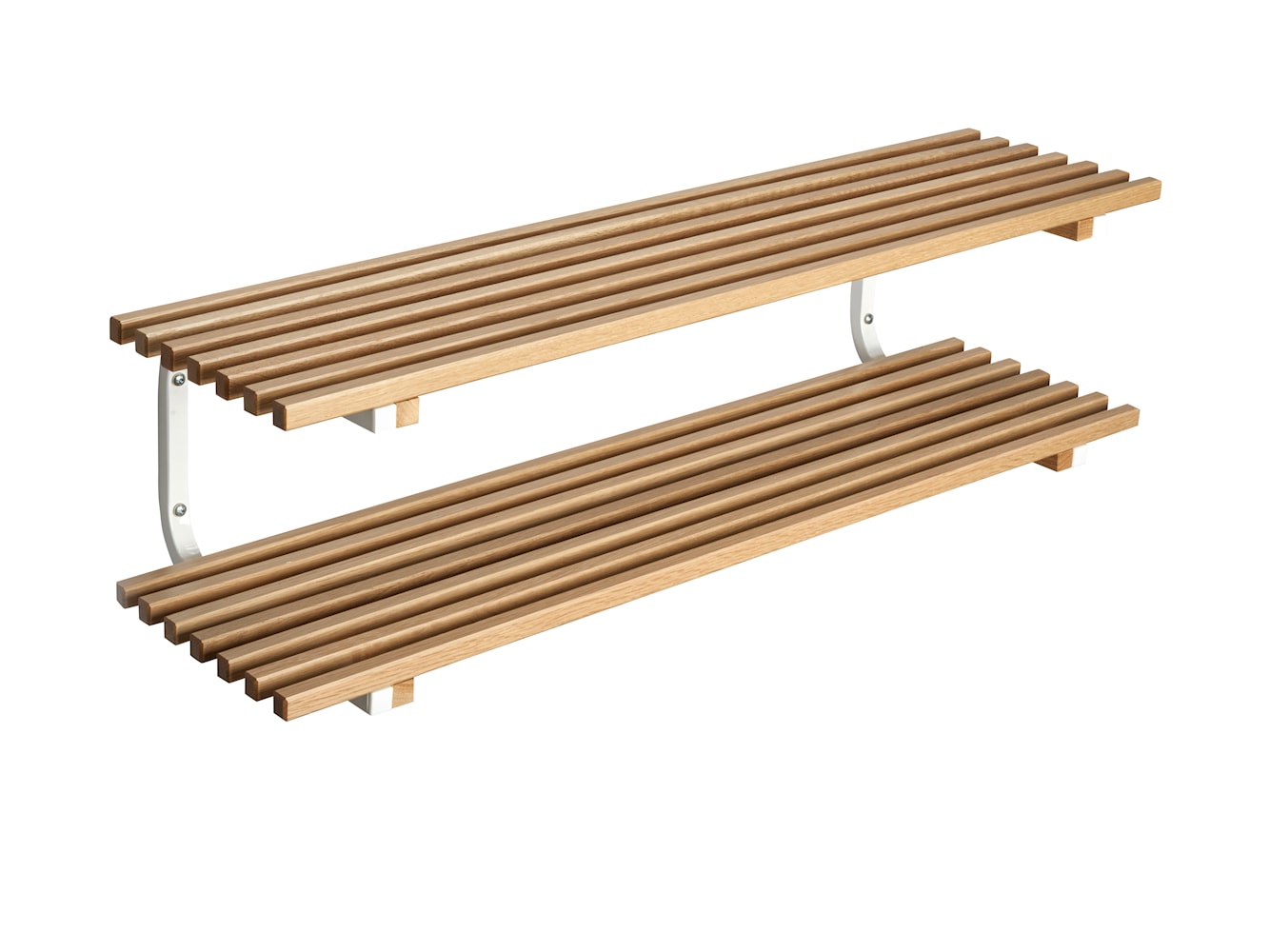 Design Essem Design Sara Shoe Rack Mur Hung Oak 100 cm, blanc