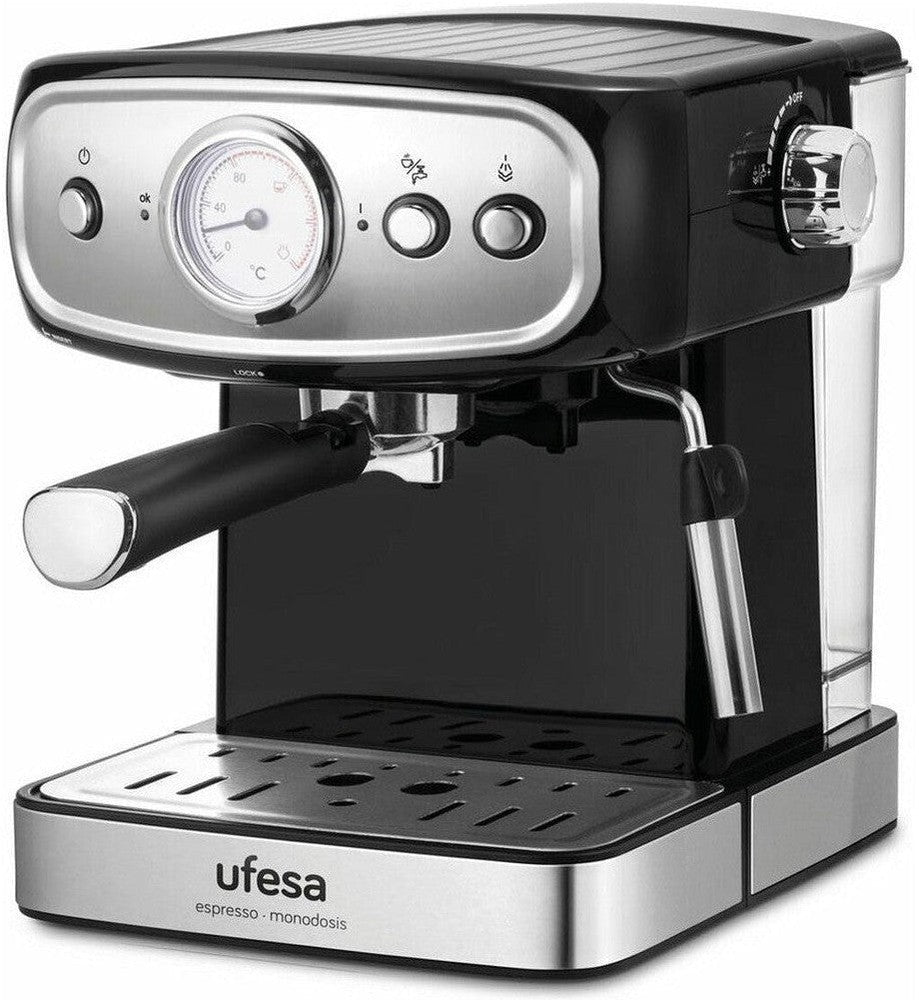 [product_category]-Express Manual Coffee Machine UFESA CE7244 1,5 L Black Silver 850 W-Bigbuy-S7602645-1