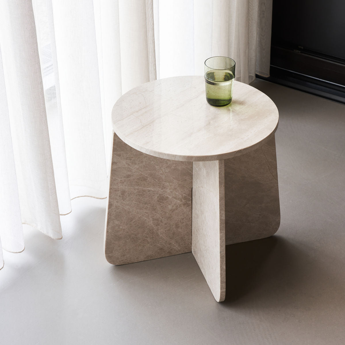 House Doctor Side table, HDMarb, Beige