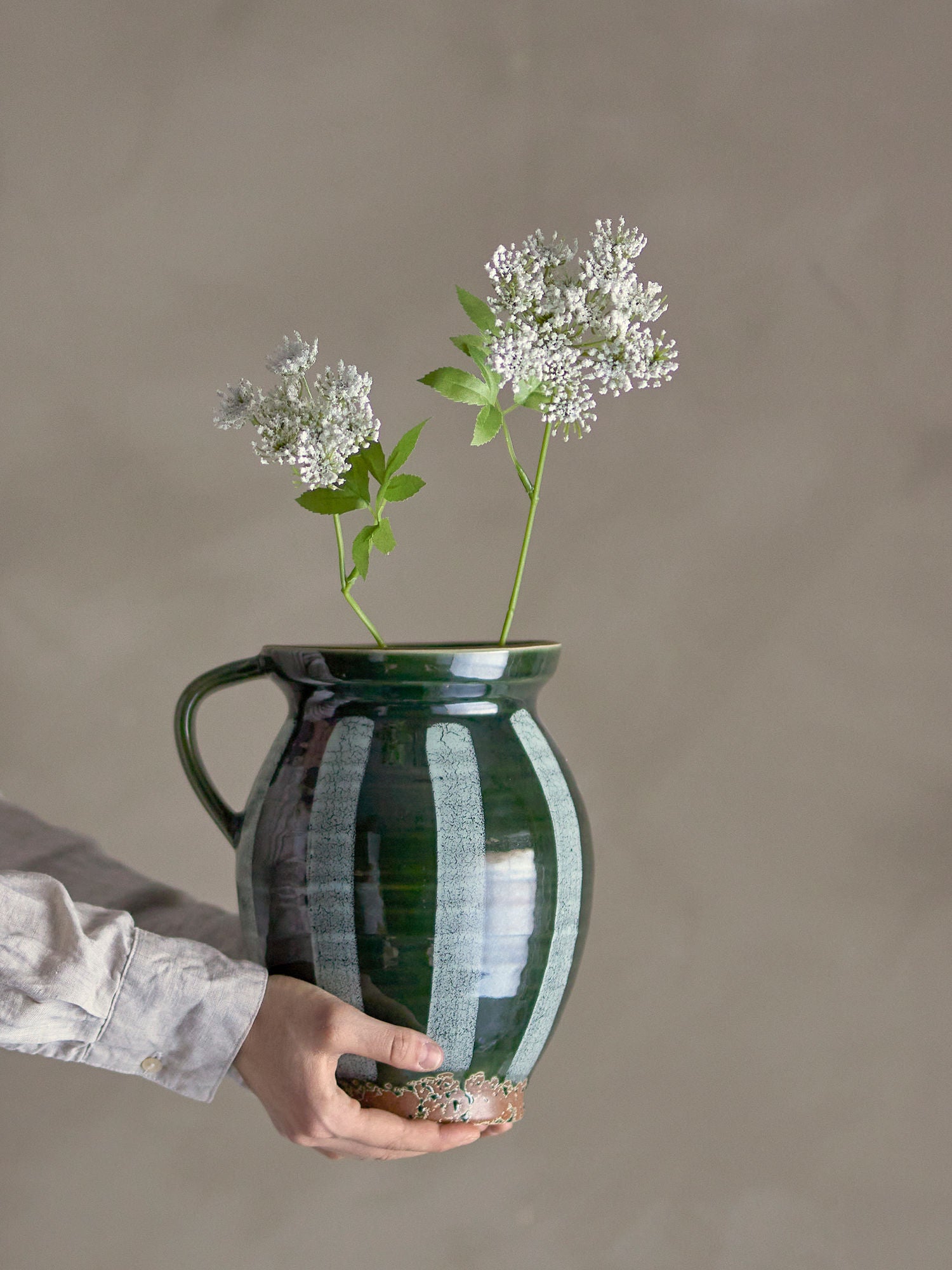 Bloomingville Frigg Vase, grøn, stentøj