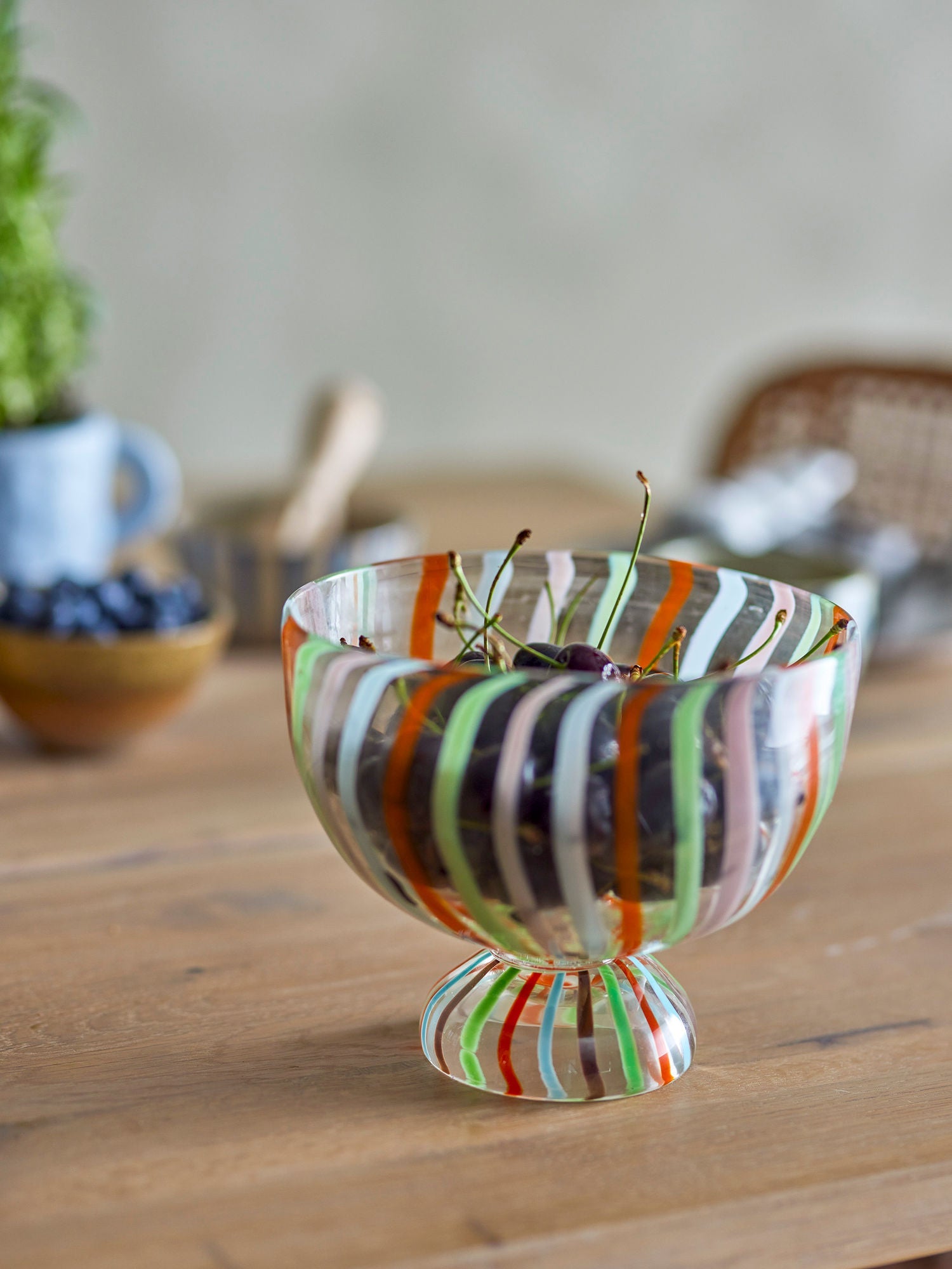 Bloomingville Savya Bowl, groen, glas