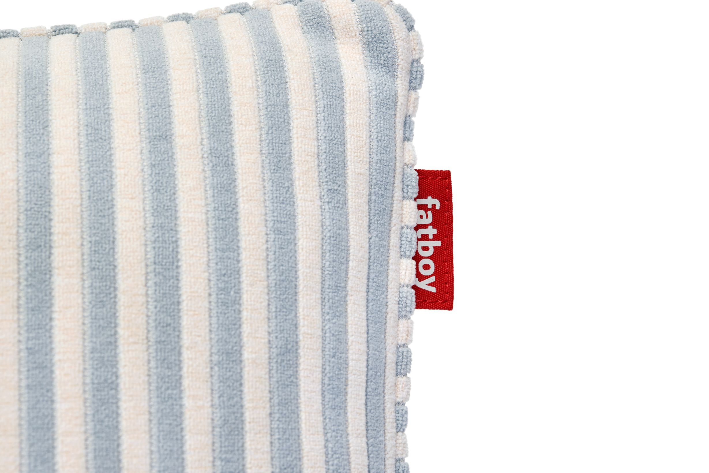 Almohada cuadrada de fatboy, azul nieve/crema