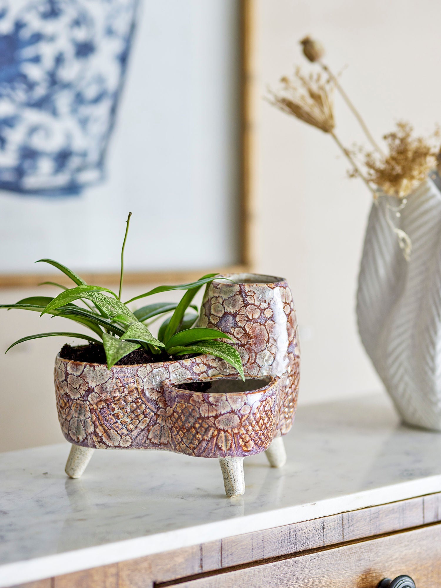 Creatieve collectie Shaya Flowerpot, Nature, steengoed