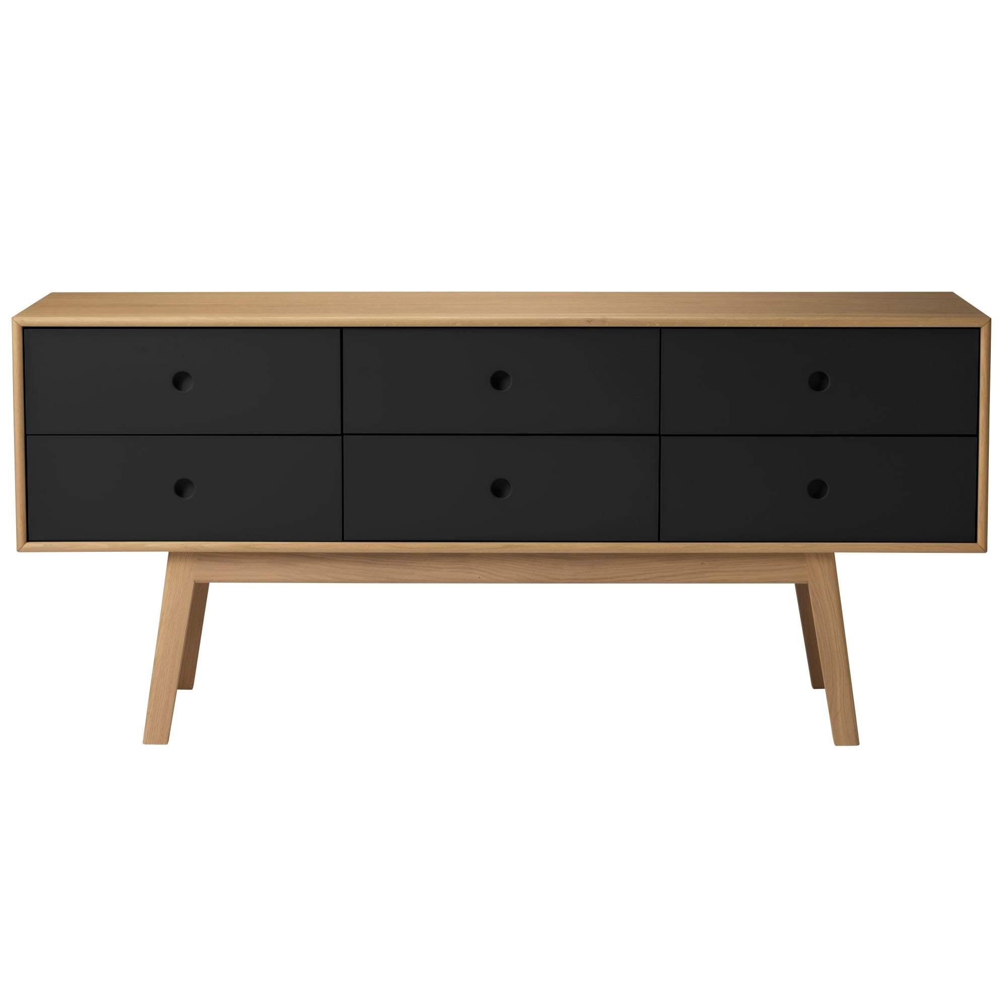 Fdb Møbler A86 Butler Chest Of Drawers, Oak/Black