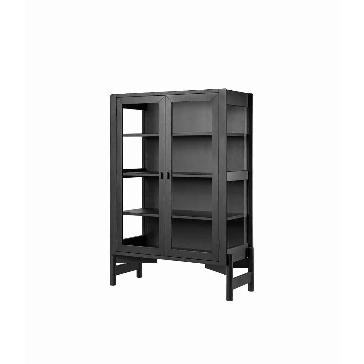 Fdb Møbler A90 Boderne Display Cabinet Beech Black Lacquered, H: 127 Cm