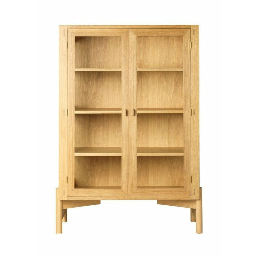 FDB Møller A90 Boderne Display Cabinet Oak Natural, H: 127 cm