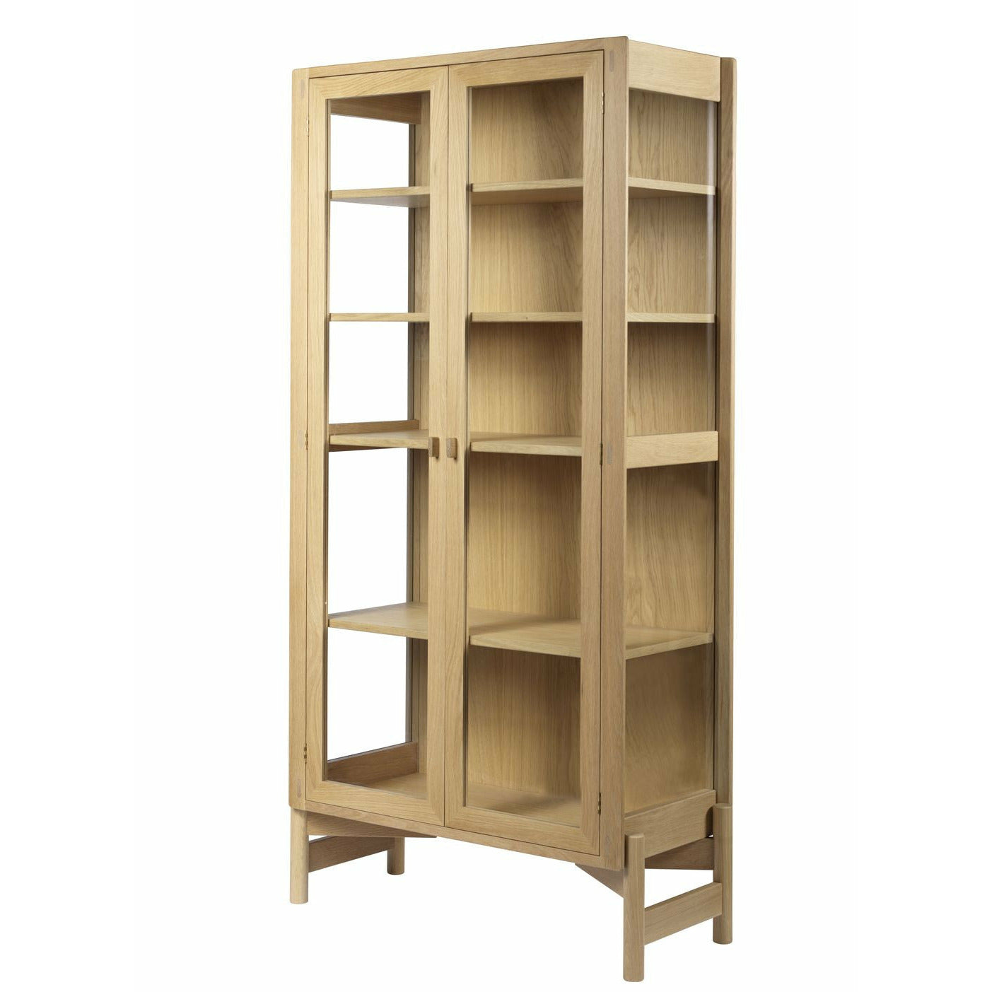 FDB Møller A90 Boderne Display Cabinet Oak Natural, H: 178 cm