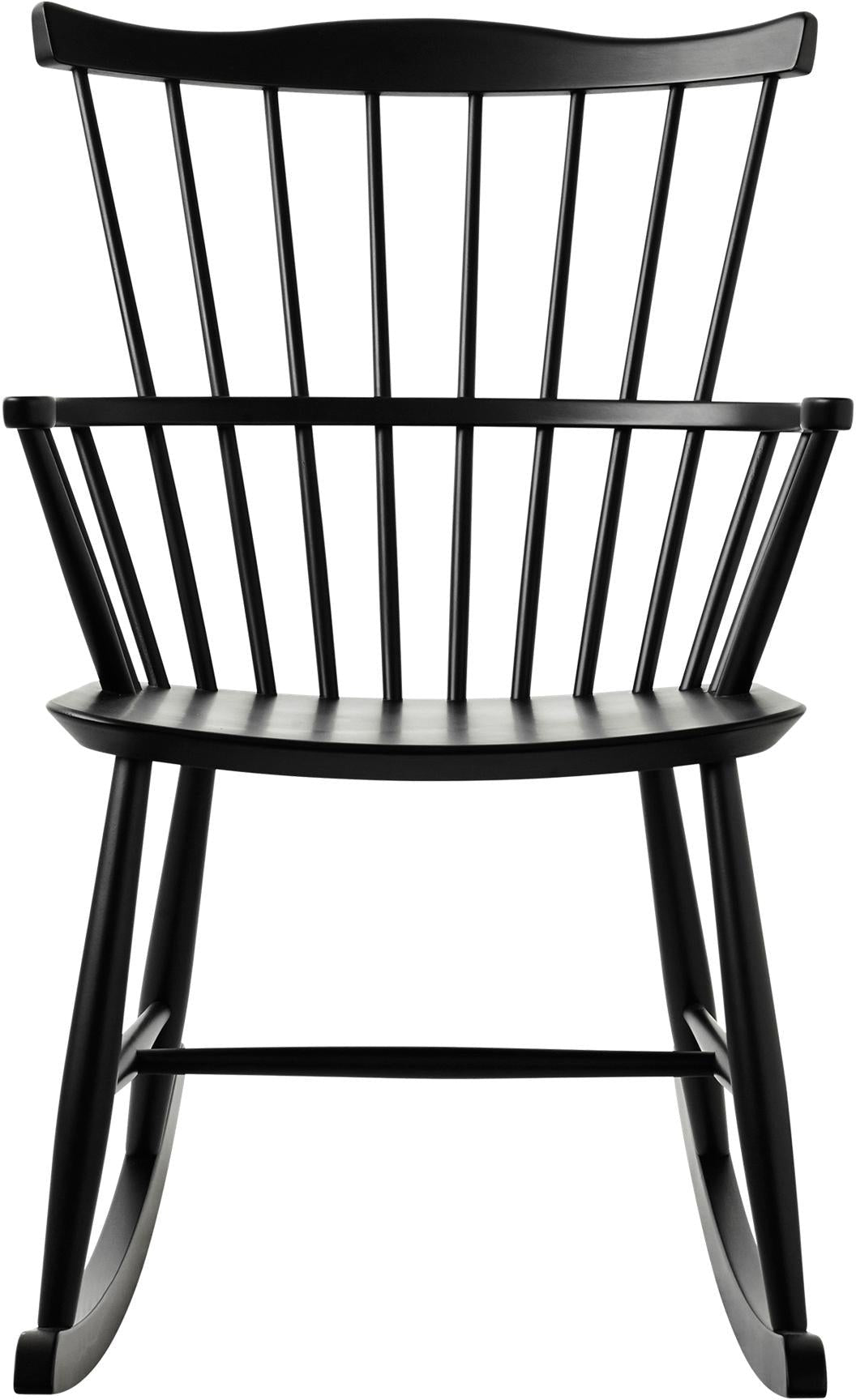 Fdb Møbler Børge Mogensen Rocking Chair Beech, Black, H 90cm