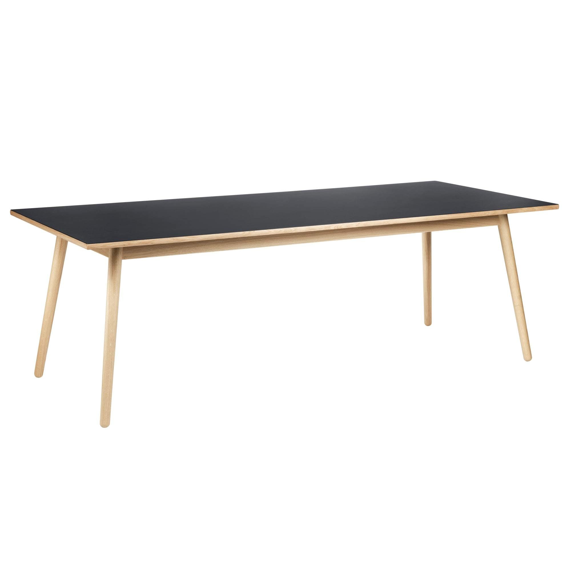 Fdb Møbler C35 B Table à manger Chêne, Linoléum Gris Foncé, 95x220cm