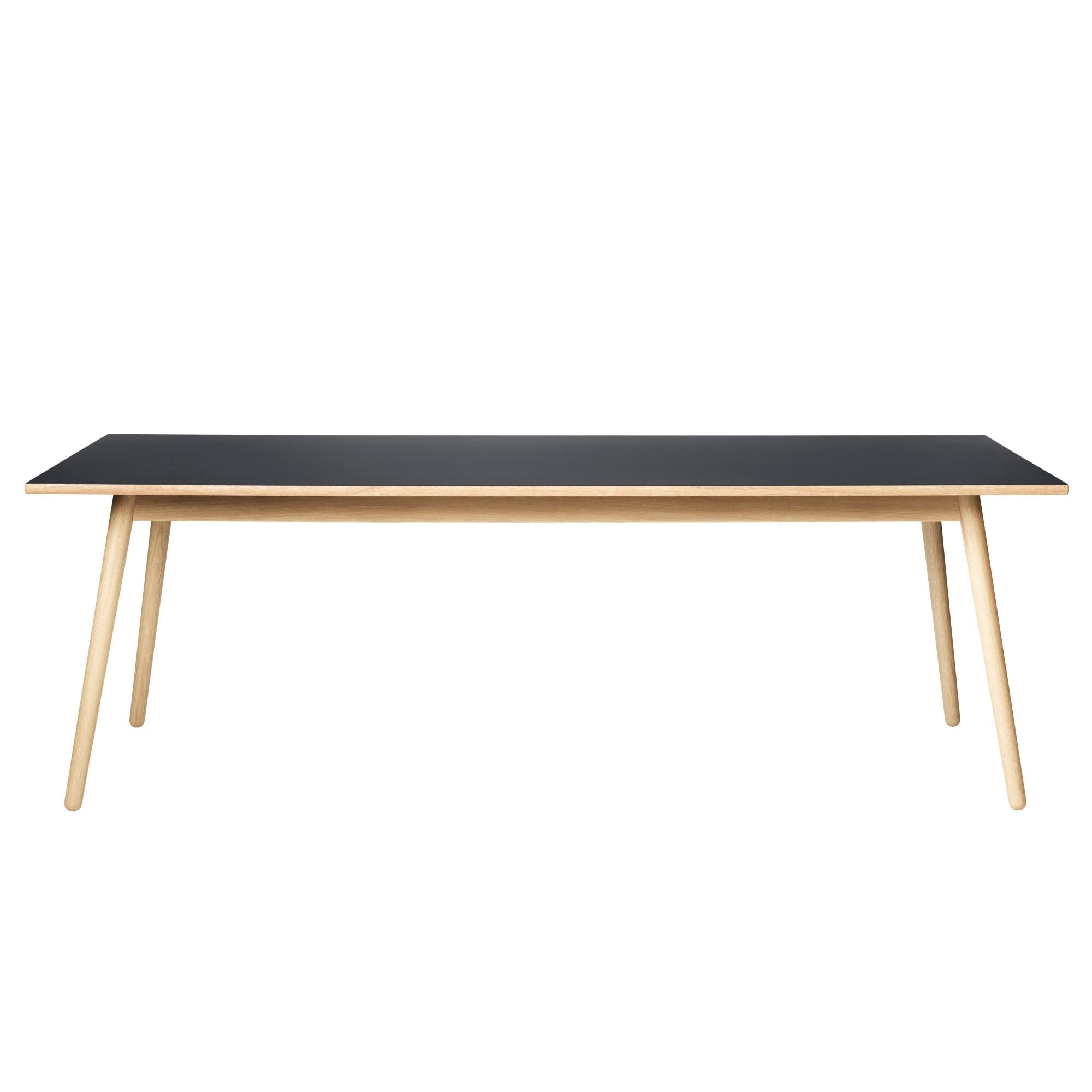 Fdb Møbler C35 B Table à manger Chêne, Linoléum Gris Foncé, 95x220cm